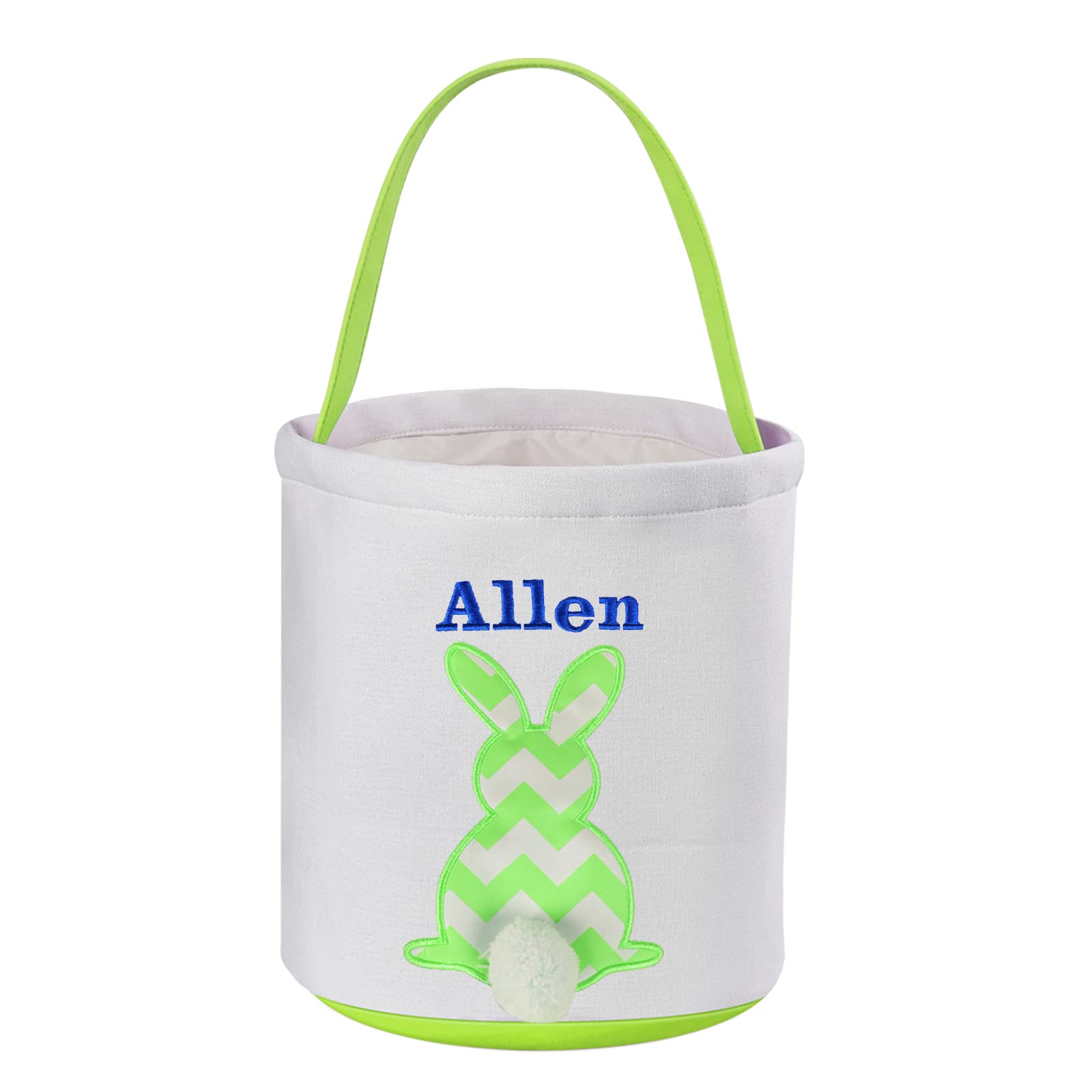 **Personalized Easter Basket for Kids - Custom Easter Gifts with Name, Easter Egg Hunt Toys & Basket Stuffers for Toddlers & Children - Perfect for Easter Party Favors, Spring Celebrations & Holiday Decor (Green)**