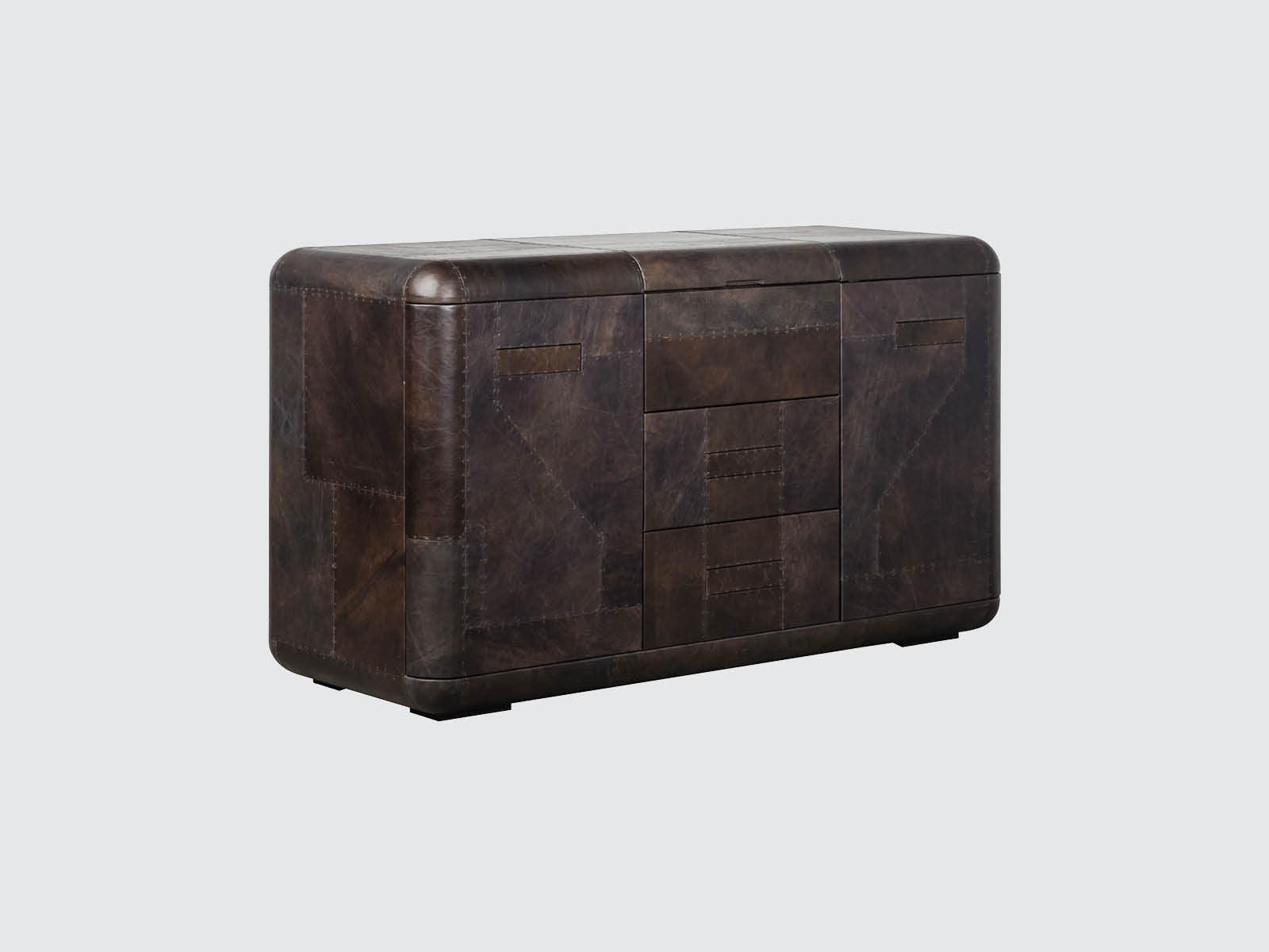 Hudson Sideboard - Modern Buffet Cabinet with 2 Doors & 4 Drawers, Solid Wood Dining Room Storage Furniture for Home Decor | Perfect for Living Room, Dining Area & Entryway Organization