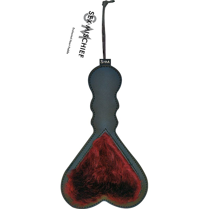 SS S&M Enchanted Heart Paddle in Burgundy - Premium BDSM Spanking Toy for Couples & Sensual Play