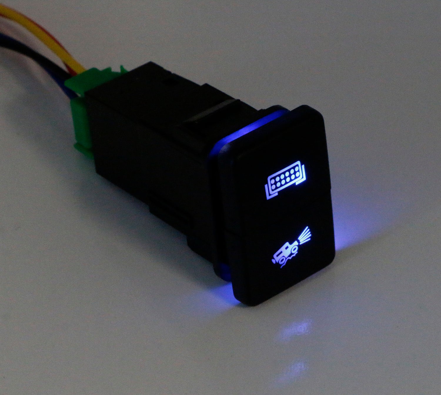12V Dual Push Button Switch with LED Light Bar for Toyota Fog Lights & DRL - Perfect for Off-Roading, Truck Accessories & Vehicle Customization