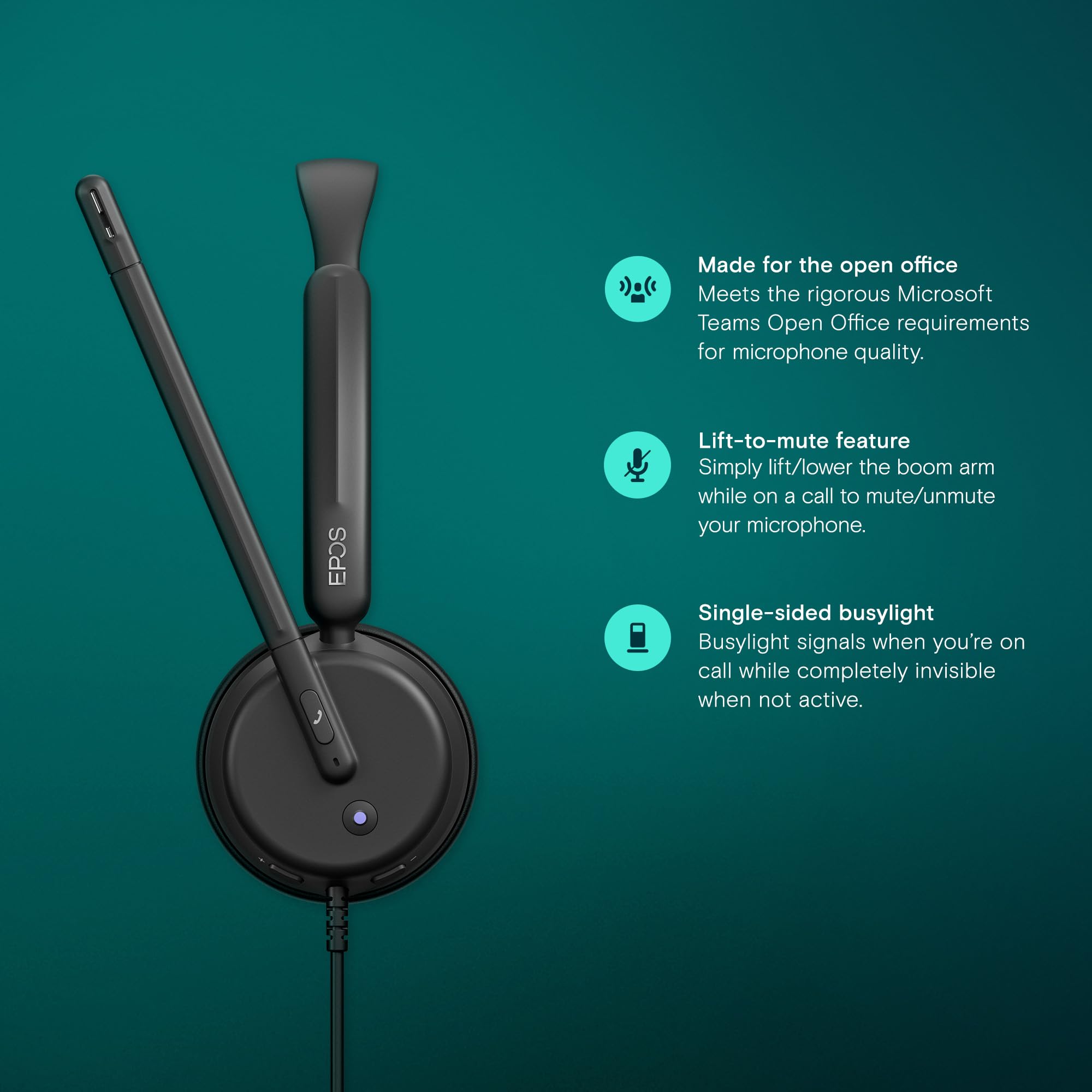 EPOS Impact 460T Binaural On-Ear USB C & USB A Wired Headset with Dual Noise-Canceling Microphones - Microsoft Teams Certified, Plug-and-Play - Perfect for Office, Remote Work, Zoom Meetings & Business Calls - Ideal for Professionals & Home Office Use
