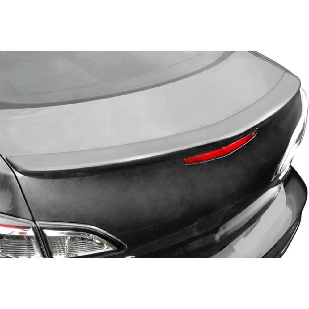 IKON MOTORSPORTS Pre-Painted Trunk Spoiler for 2010-2013 Mazda 3 | Factory Style ABS Rear Wing in #35N Sparkling Black Mica | Flush Mount Design for Enhanced Aerodynamics & Sporty Look | Perfect for Car Enthusiasts & Custom Builds