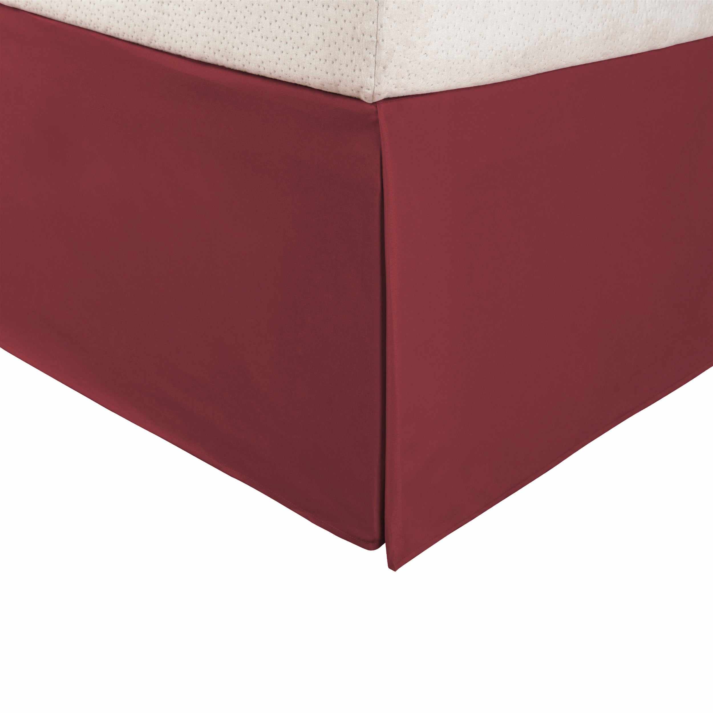 Wimberton 100% Brushed Microfiber Bed Skirt - 15 Inch Drop Length with Inverted Box Pleats | Perfect for Master Bedroom, Guest Room & Hotel Decor