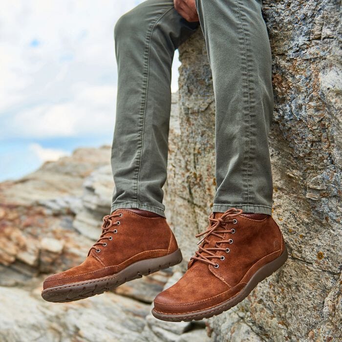 BORN NIGEL Men's Leather Boots - Waterproof & Comfortable for Outdoor, Hiking & Casual Wear - Final Sale
