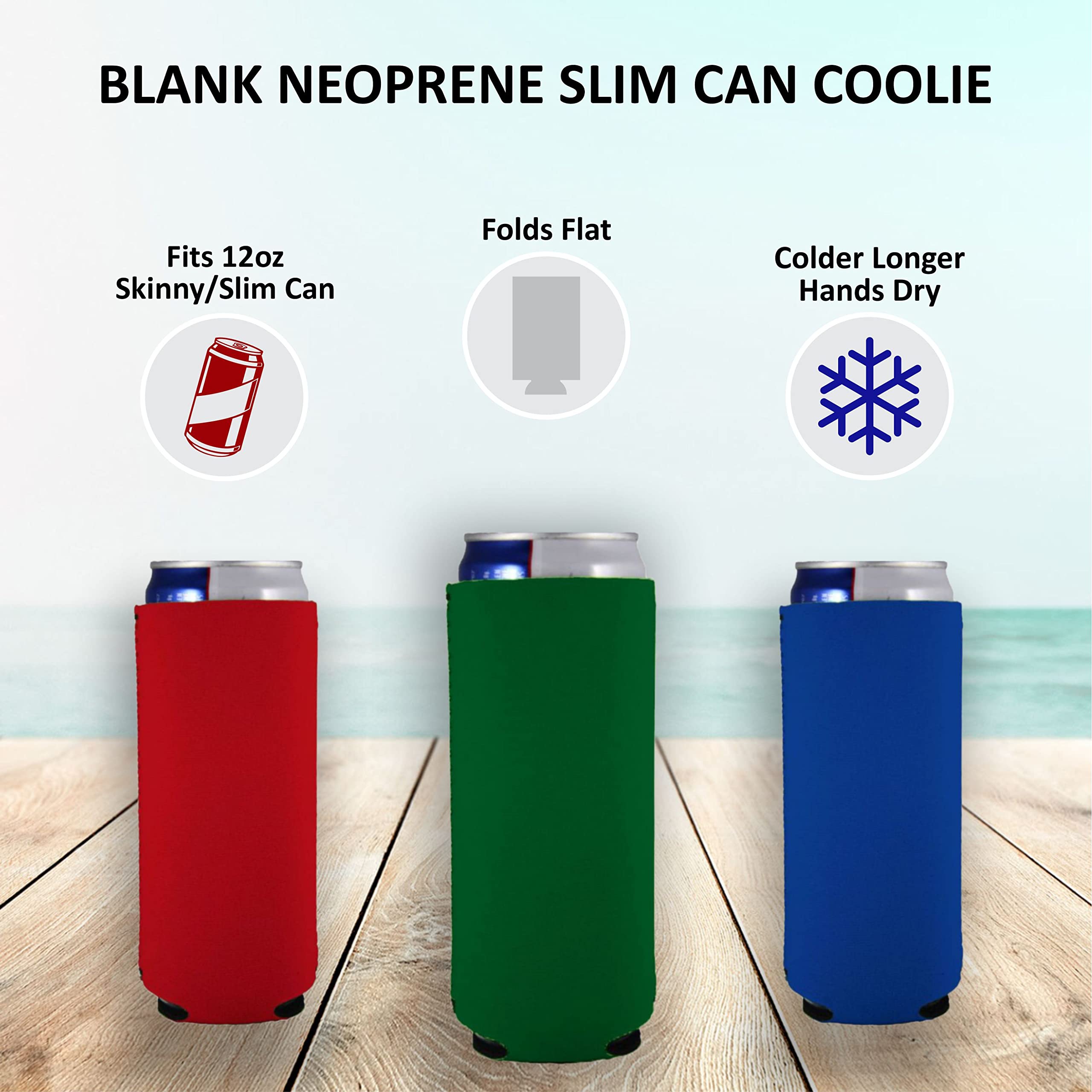 12 Pack Magenta Neoprene Slim Can Coolers - Insulated Beverage Sleeves for Beer, Soda & Energy Drinks - Perfect for Parties, BBQs, Picnics & Outdoor Events