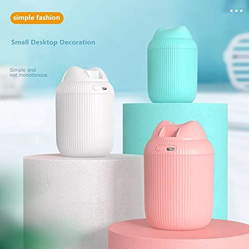 Portable USB Air Humidifier with LED Night Light - Ultrasonic Essential Oil Diffuser & Cool Mist Purifier for Home, Office, Bedroom - Aromatherapy Humidifier with 7 Color Changing Lights (Pink) | Perfect for Dry Air Relief, Baby Nursery & Yoga Meditation Space