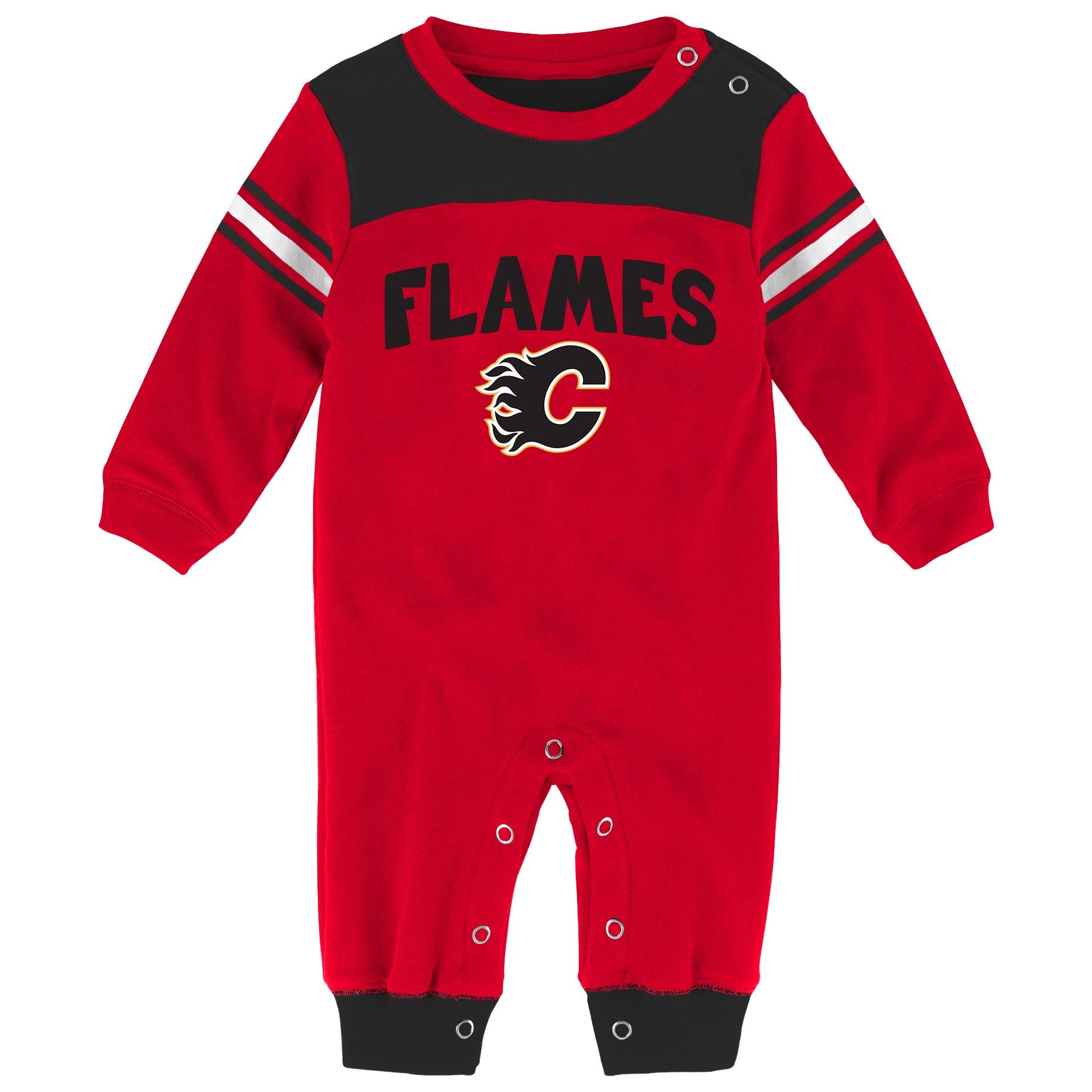 Outerstuff NHL Newborn Penalty Box Baby Long Sleeve Coverall - Cute Hockey-Themed Onesie for Newborns & Infants - Perfect for Game Day, Photo Shoots & Nursery Outfits