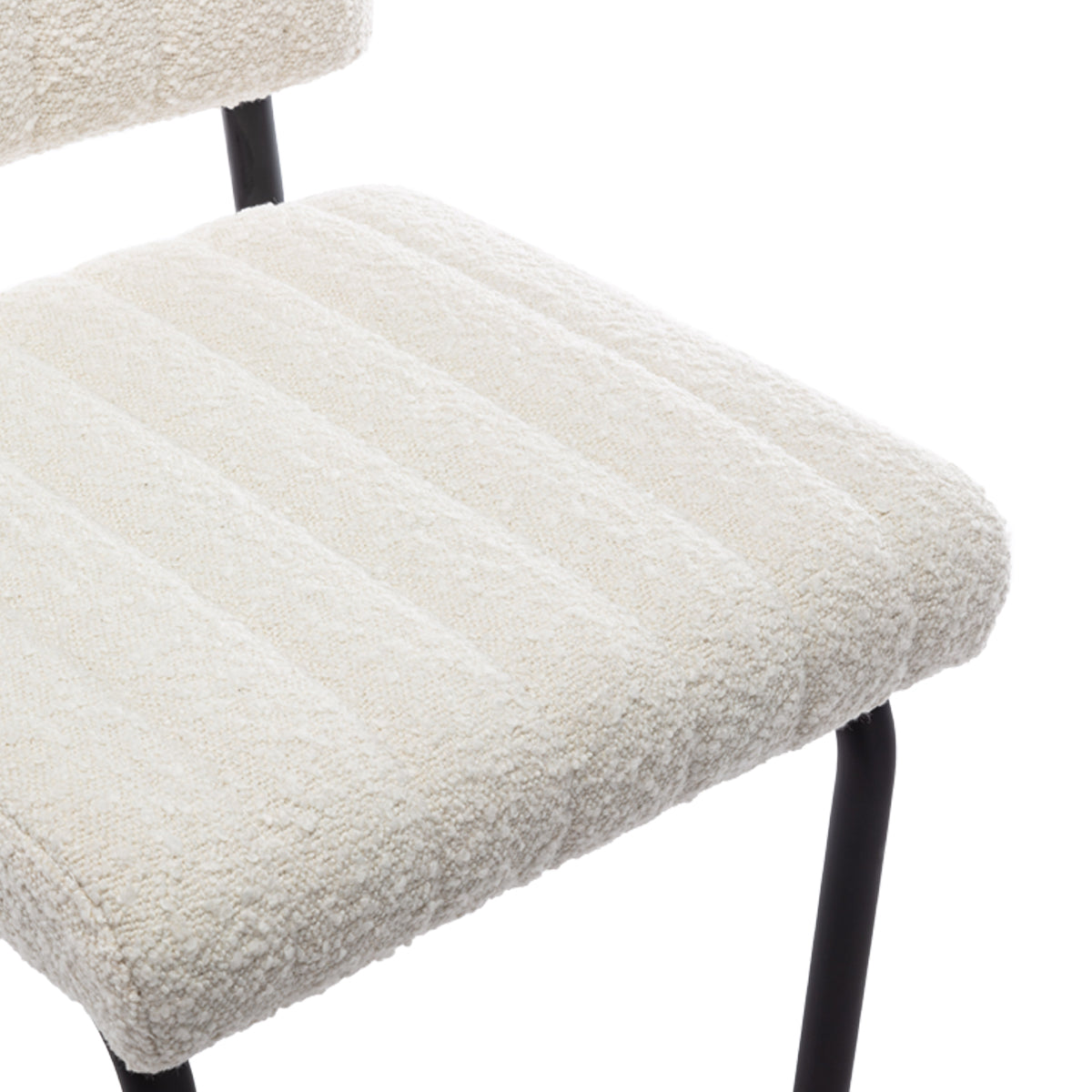 Blake Boucle Bar Stool - Modern Upholstered Counter Height Stool with Swivel Base for Kitchen Island, Breakfast Nook & Home Bar Decor