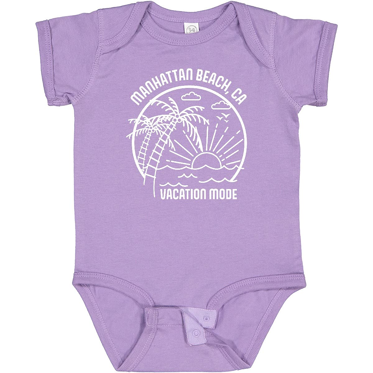 Inktastic Summer Vacation Mode Manhattan Beach California Baby Bodysuit - Cute Outfit for Beach Trips & Family Photos
