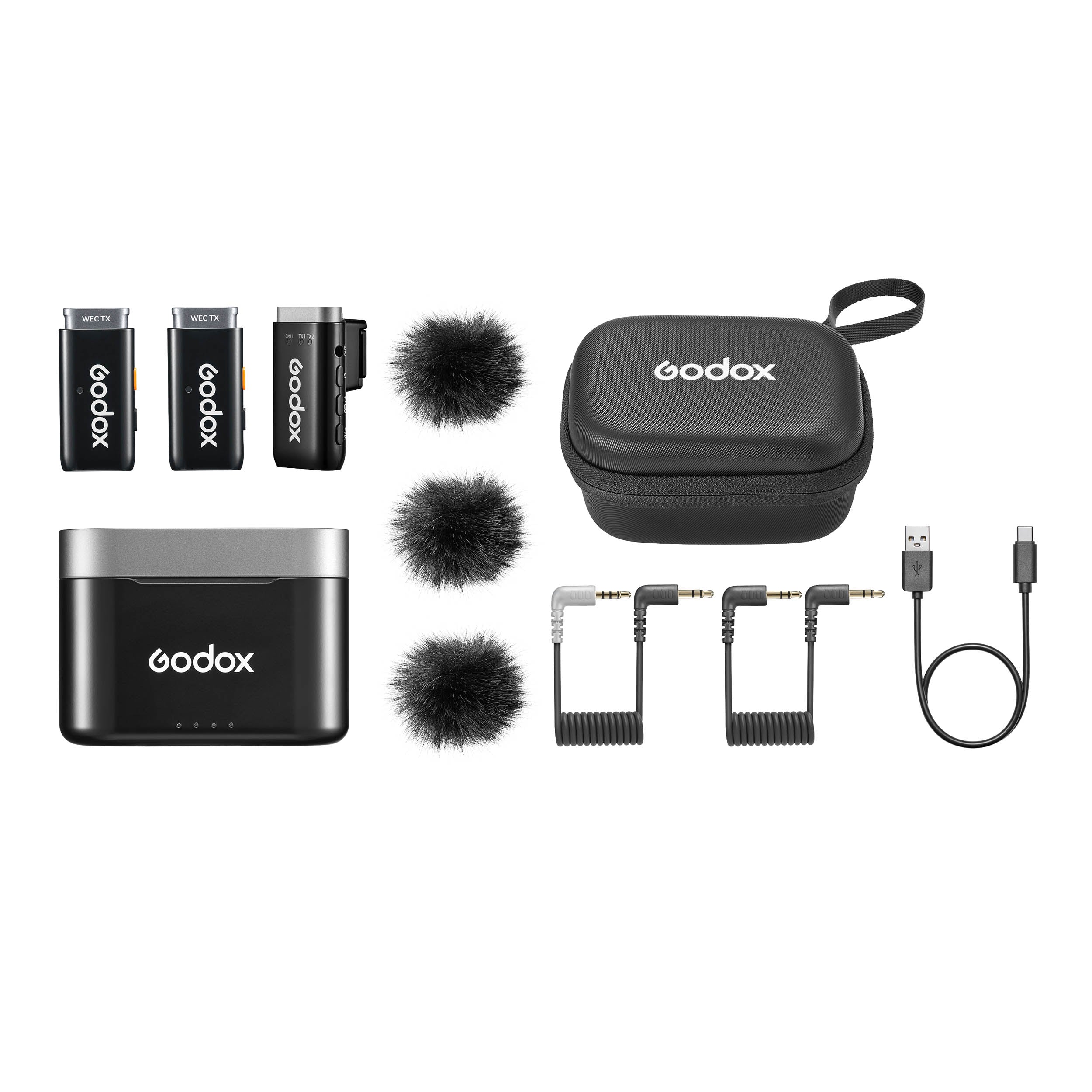 WEC S Kit 2 2.4GHz Wireless Omnidirectional Lavalier Microphone System for Sony Cameras - Perfect for Interviews, Vlogging, and Live Streaming