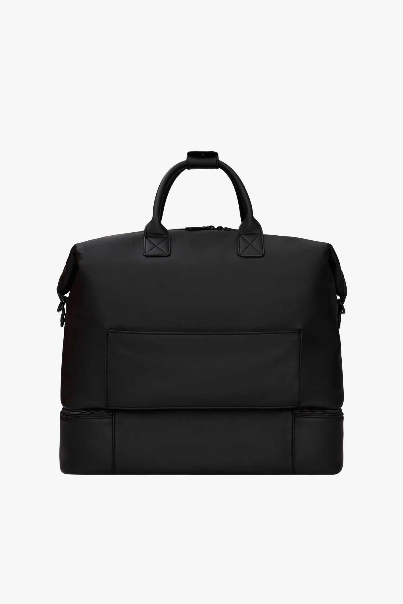 Premium Black Weekender Bag - Stylish & Durable Travel Duffel for Weekend Getaways, Gym, or Business Trips