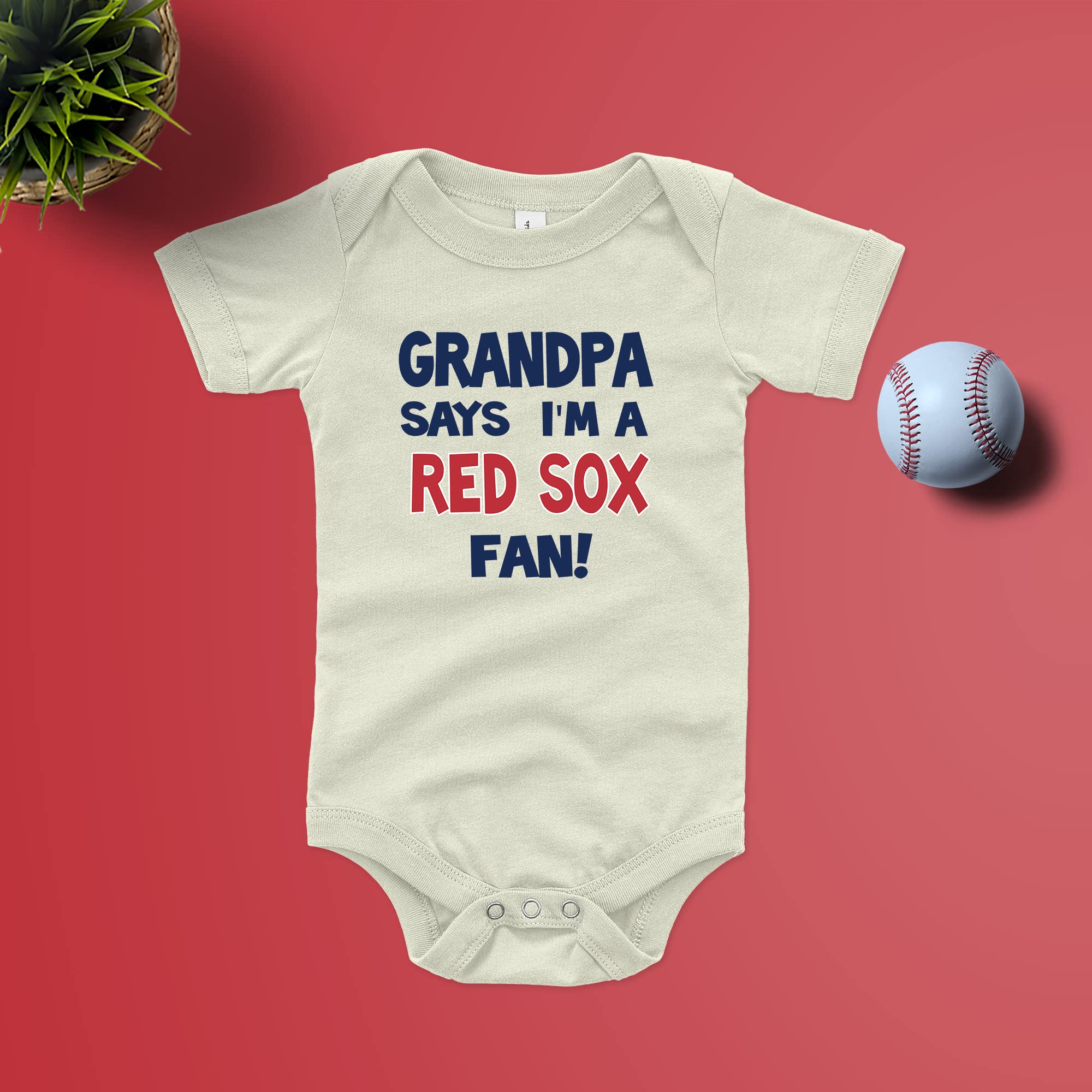 Red Sox Fan Baby Bodysuit - Cute Baseball Onesie for Newborns & Infants - Perfect for Game Day, Family Photos & Boston Pride