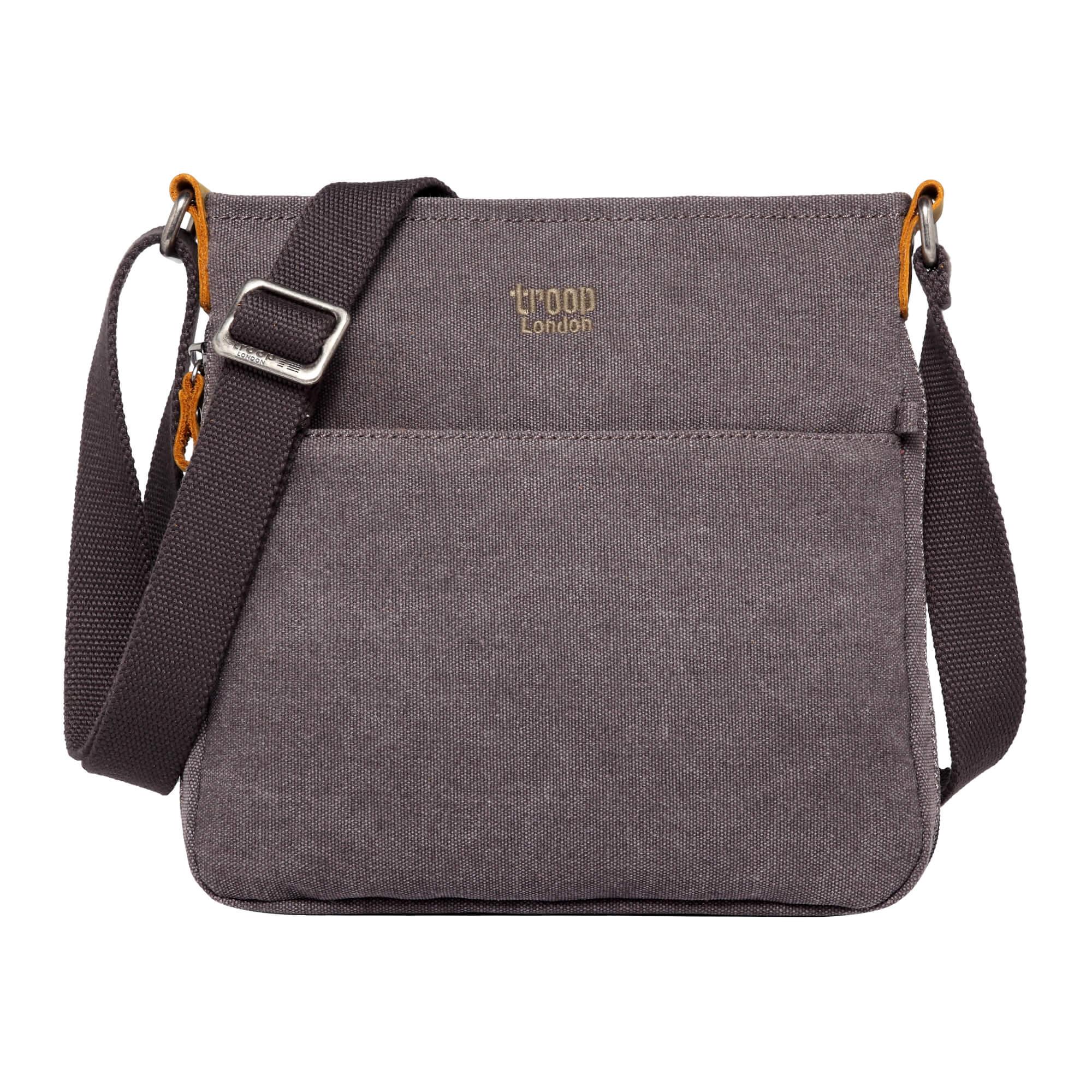 Troop London Classic Canvas Crossbody Bag for Men & Women - Stylish & Durable Shoulder Bag for Travel, Work & Everyday Use