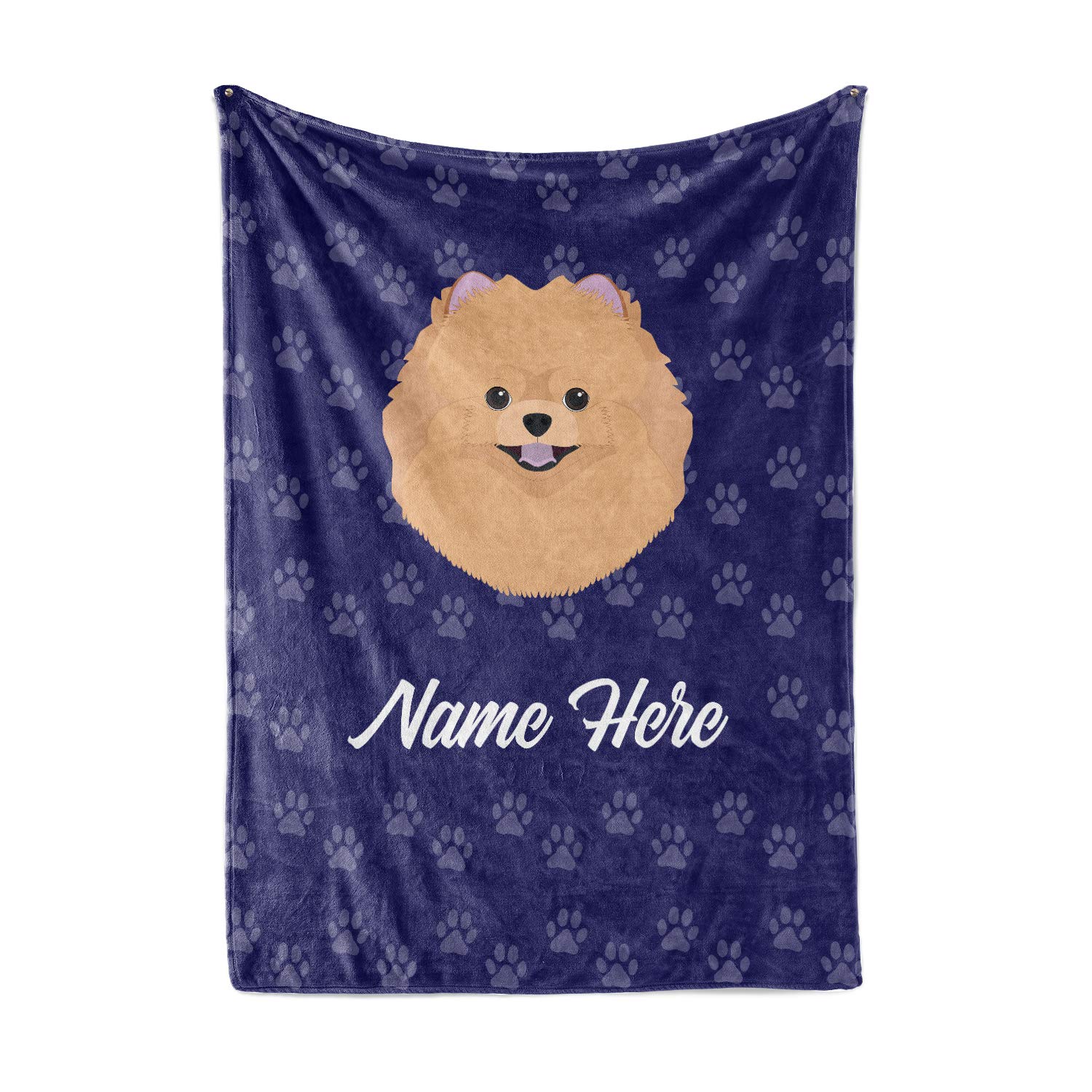 Personalized Custom Pet Pomeranian Fleece and Sherpa Throw Blanket for Men, Women, Kids & Babies - Soft Cozy Blanket for Dog Lovers, Perfect Gift for Dog Moms & Dads - Ideal for Bedtime, Couch, Travel & Home Decor