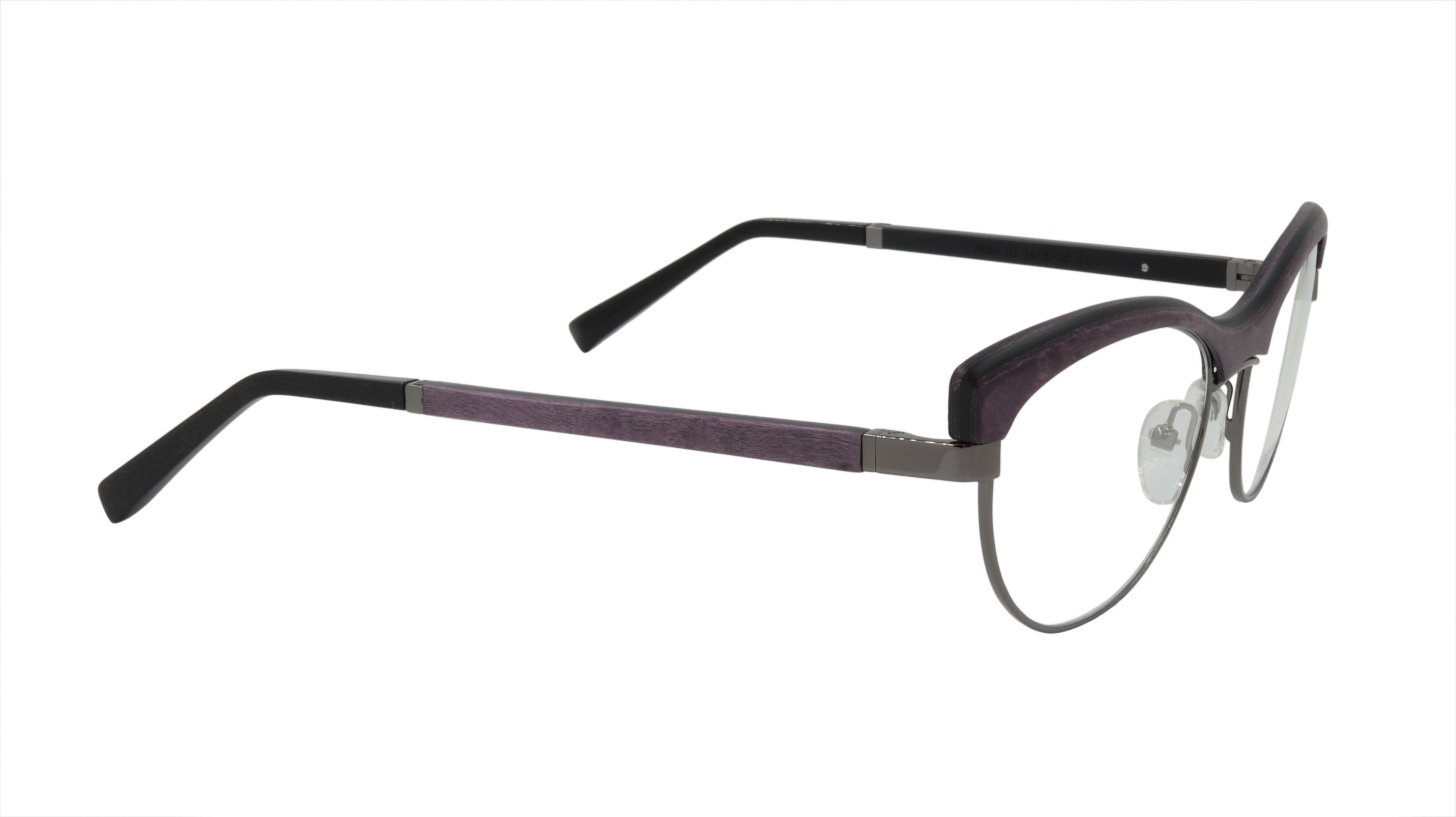 Premium GOLD & WOOD Eyewear with Bold Purple & Black Wood Accents - Stylish Unisex Glasses for Fashion, Outdoor & Special Occasions