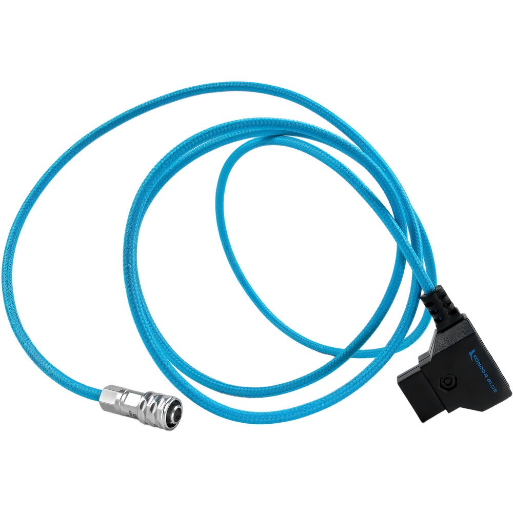 Kondor Blue D-Tap to 2-Pin Power Cable for Blackmagic BMPCC 6K/4K Camera (48 Inch, Blue) - Perfect for On-Set Power Supply and Professional Videography