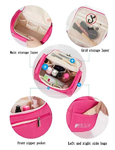 VALAMJI Hanging Toiletry Bag - Waterproof Travel Cosmetic Organizer Pouch for Makeup, Grooming Kit & Toiletries | Perfect for Camping, Gym, Business Trips & Home Storage
