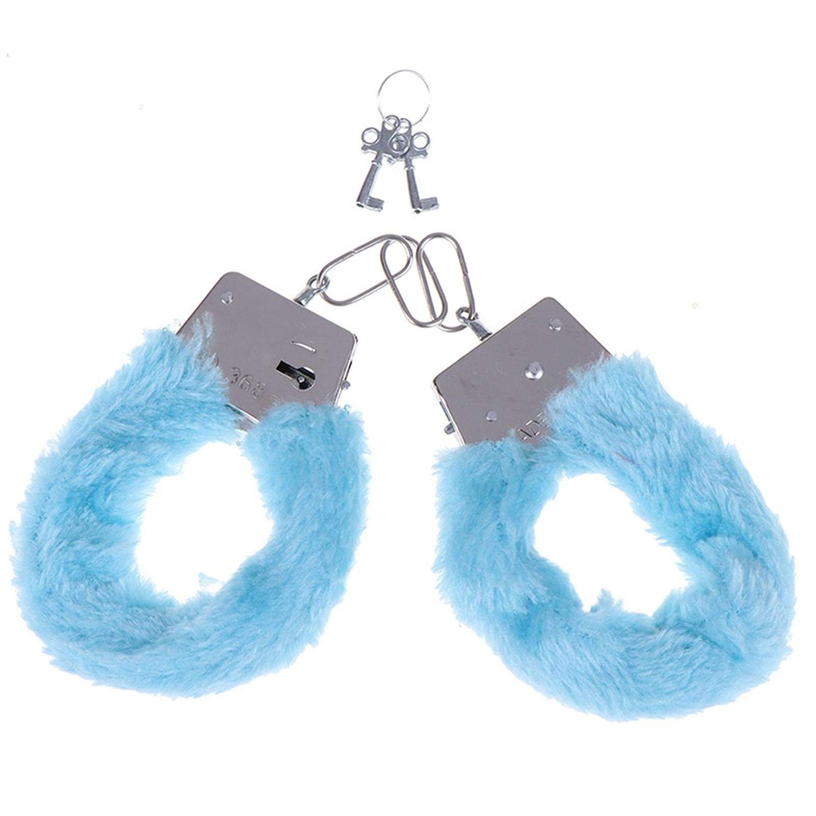 Soft Plush Handcuffs & Ankle Cuffs Set with Detachable Lock & Adjustable Chain - Fluffy Role Play Accessories for Women, Couples, Yoga, Gym Workouts, Cosplay & BDSM Parties - Perfect for Valentine's Day, Halloween & Spicy Date Nights