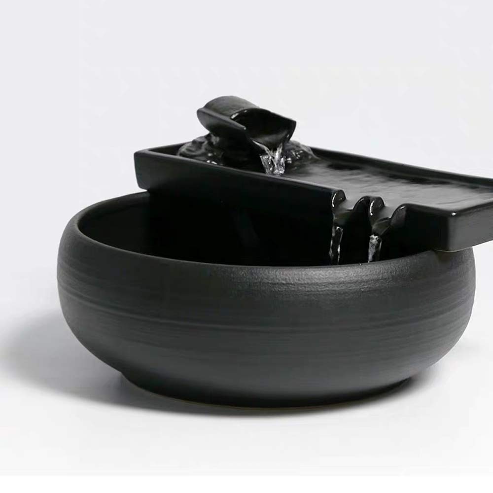 Ceramic Tabletop Fountain for Indoor & Outdoor Use - Relaxing Water Feature for Office, Desk, Patio, Garden Decor | Perfect for Home, Meditation & Stress Relief