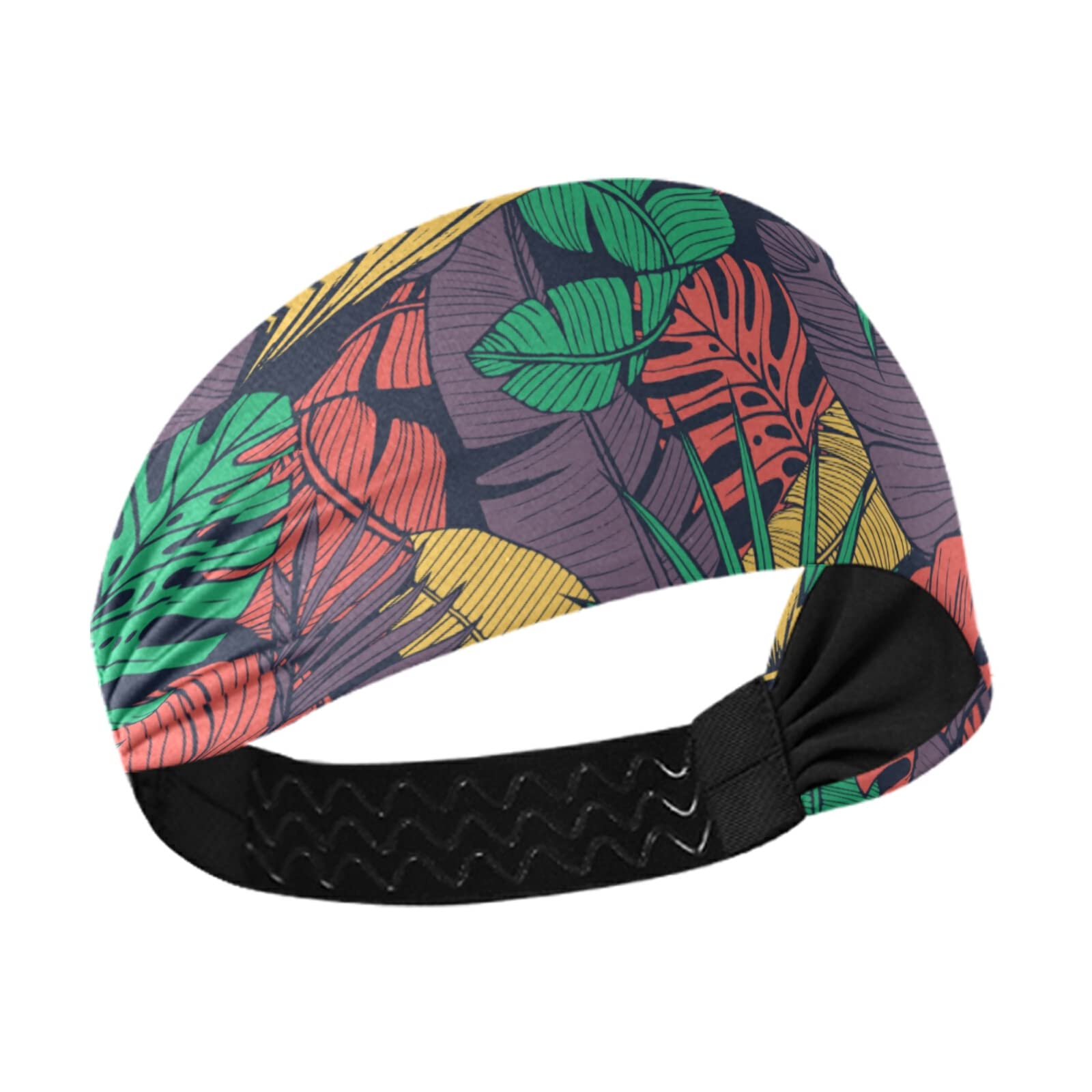 Susiyo Colorful Leaves Retro Headband for Women - Sweat Wicking Non-Slip Hair Band for Workout, Yoga, Running & Fitness - Perfect for Sports, Exercise & Active Lifestyles