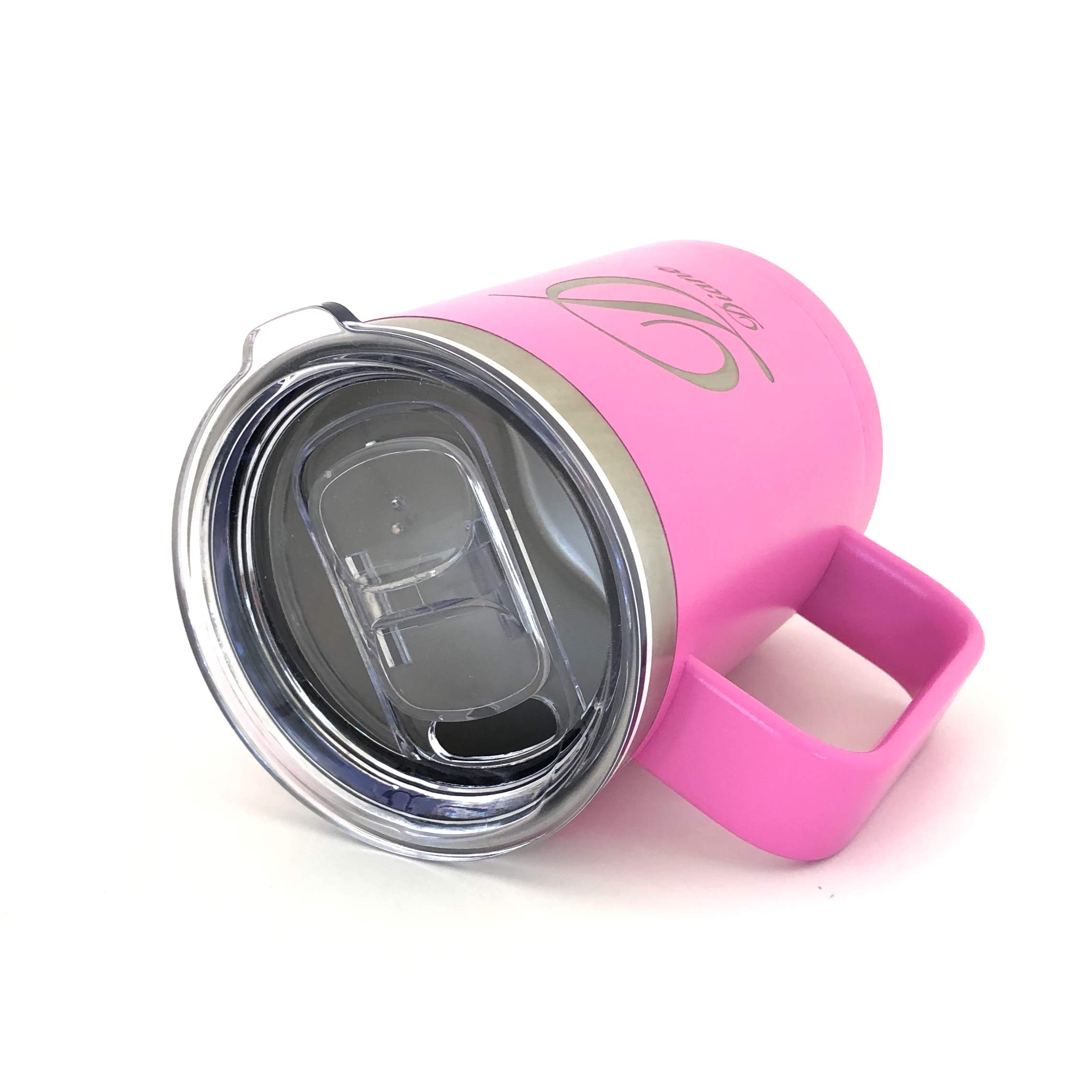 Personalized Insulated Coffee Tumbler with Name Engraving - 20oz Stainless Steel Travel Mug, Leak-Proof Lid, Perfect for Office, Gym & Outdoor Activities (Pink)