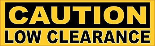 Caution Low Clearance Vinyl Sticker - 10