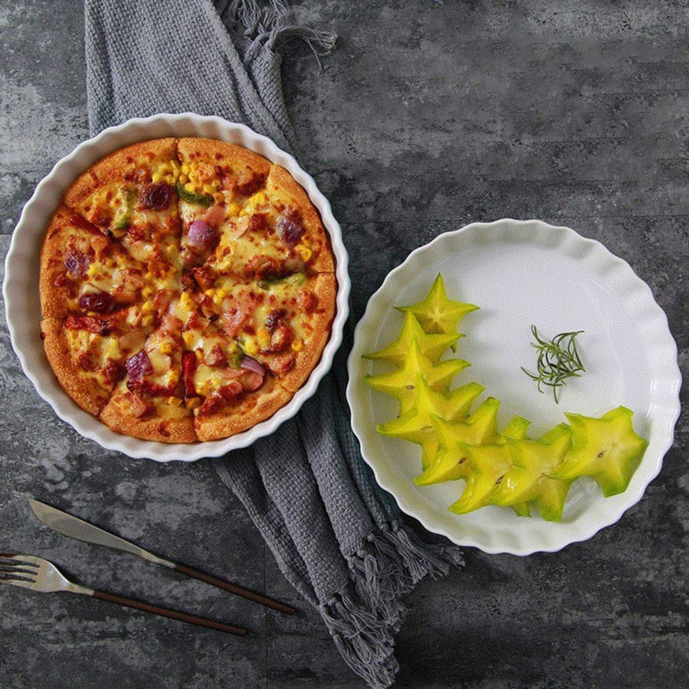 Foraineam 6-Pack 8oz Porcelain Ramekins - Creme Brulee & Mini Quiche Dishes, 6-Inch Round Tart Pans for Baking Pies, Tarts & Desserts | Oven & Dishwasher Safe | Perfect for Home Baking, Restaurant Use & Party Serving