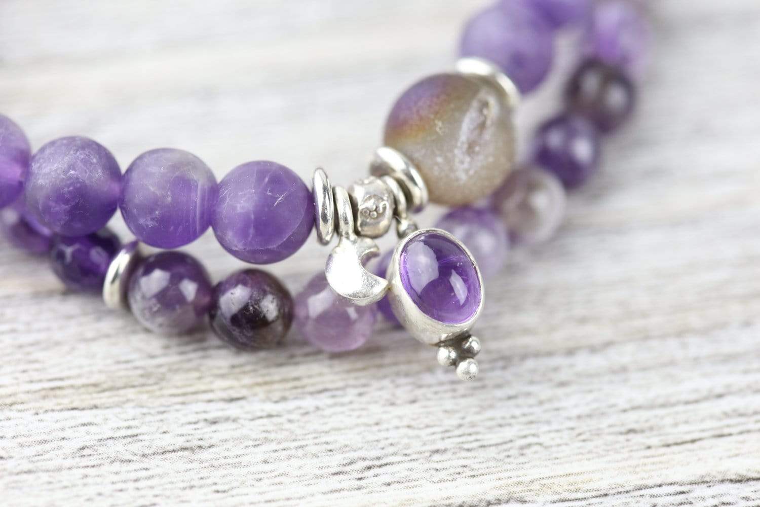 Amethyst Chakra Healing Bracelet for Women - Double Wrap Crystal Energy Jewelry for Meditation, Yoga & Spiritual Balance