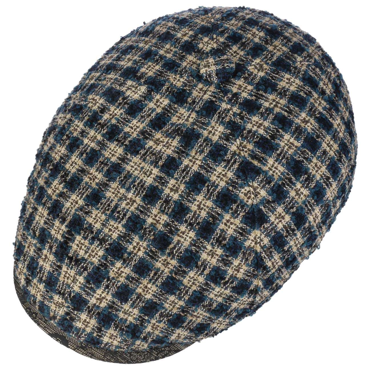 Alfonso D'Este Landio Boucle Check Flat Cap - Stylish Wool Blend Newsboy Hat for Men & Women | Perfect for Casual Outfits, Fall Fashion & Outdoor Activities