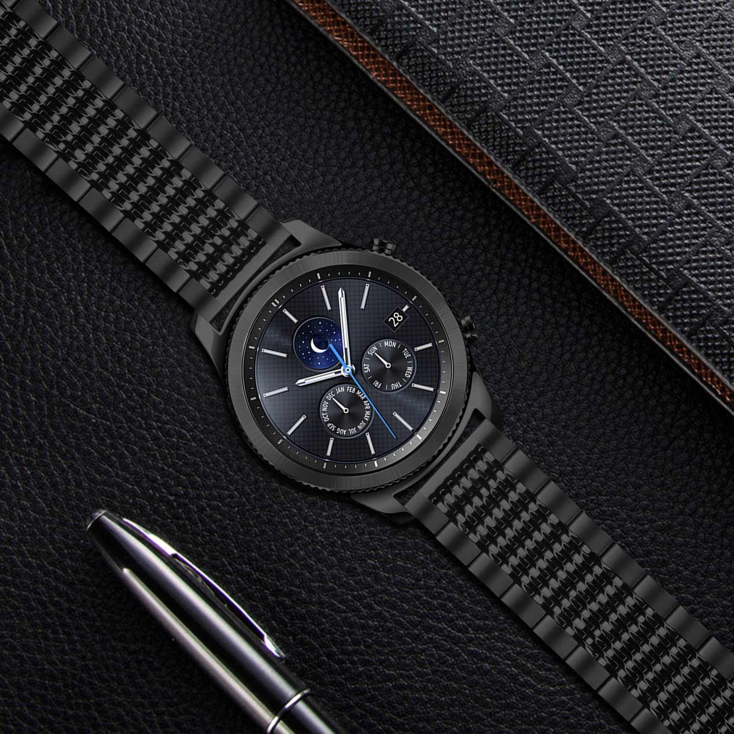 Premium Quick Release Stainless Steel Watch Band 20mm 22mm 18mm 24mm - Luxury Metal Replacement Strap for Men & Women - Perfect for Dress Watches, Business Attire & Everyday Wear