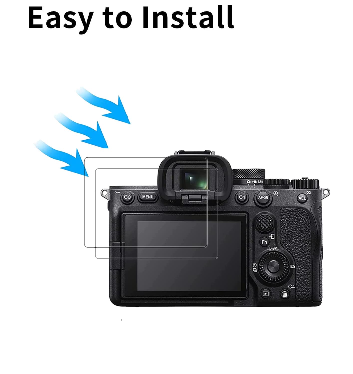 Sony A7 IV Tempered Glass Screen Protector - 2 Pack, 9H Hardness for Camera Protection