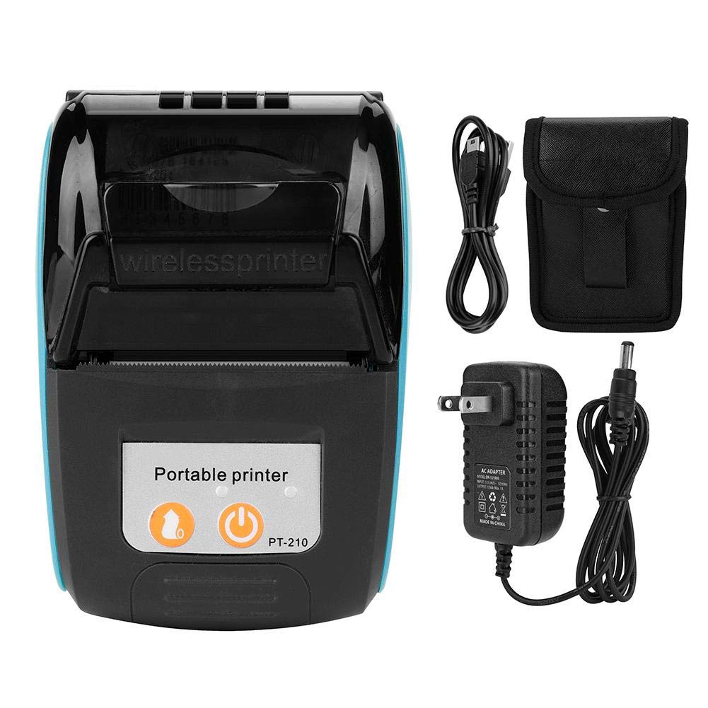 Portable 58mm Thermal Receipt Printer - 110-240V Bluetooth POS Printer for Android iOS Windows - Compact Lightweight Bill Printer for Retail Stores, Restaurants & Mobile Businesses (Blue)