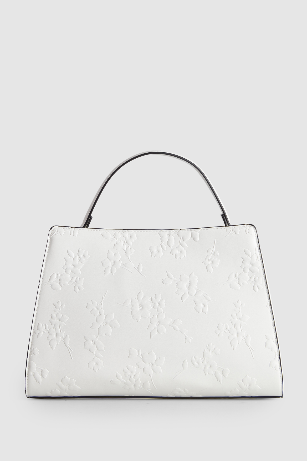 Stylish Posy Embossed Canvas Tote Bag for Women - Fashionable Large Shoulder Bag with Floral Design - Perfect for Shopping, Beach, Work & Everyday Use