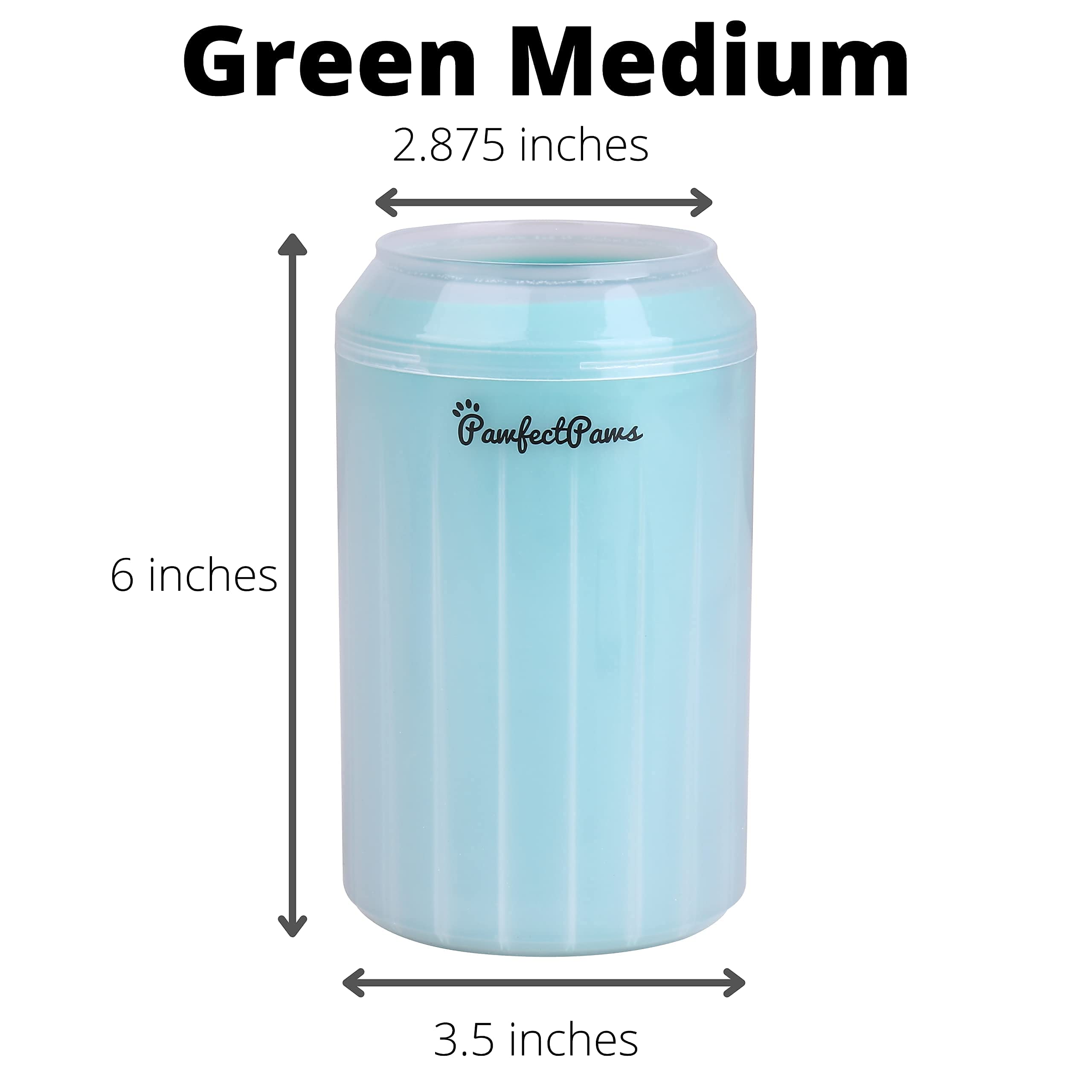 Portable Dog Paw Cleaner for Medium Dogs - Green Pet Grooming Tool | Perfect for Cleaning Dirty Paws After Walks, Hiking & Outdoor Adventures