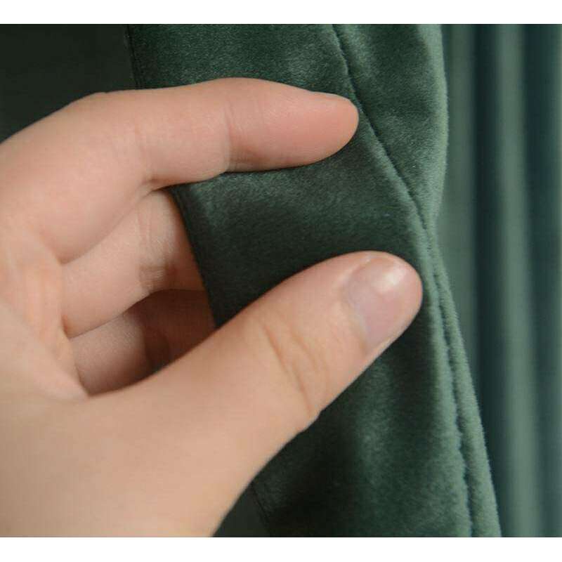 Luxury Dutch Velvet Curtains Dark Emerald Green - Blackout Drapes for Living Room, Bedroom & Home Theater - Premium Heavyweight Window Treatments with Thermal Insulation