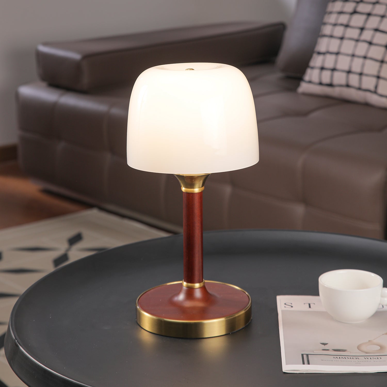 Elio Modern LED Table Lamp - Adjustable Brightness, USB Charging Port, Nightstand & Desk Light for Bedroom, Office, Living Room - Perfect for Reading, Working & Relaxing
