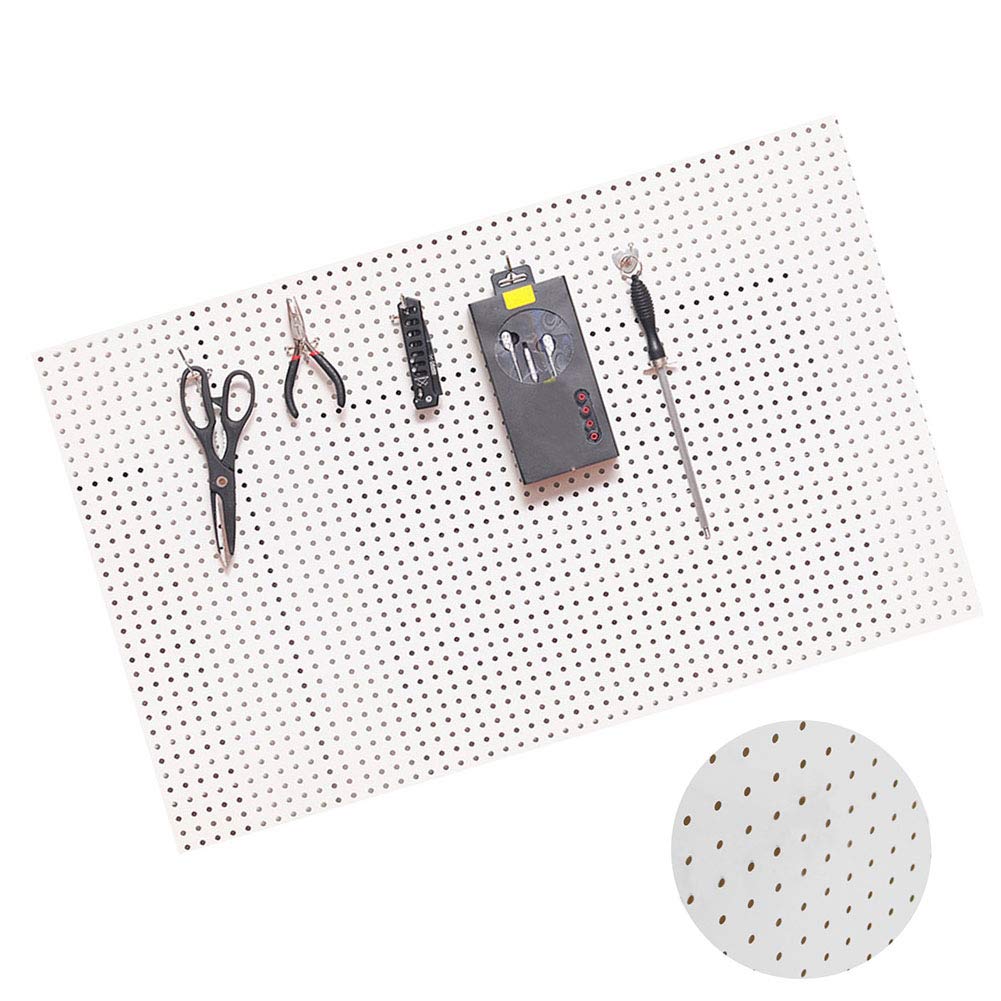 Heavy Duty Metal Pegboard Organizer - 60x100cm White Wall Mounted Tool Holder Panel for Garage, Workshop, Home Office & Shed | Perfect for DIY Projects, Tool Storage & Space Organization