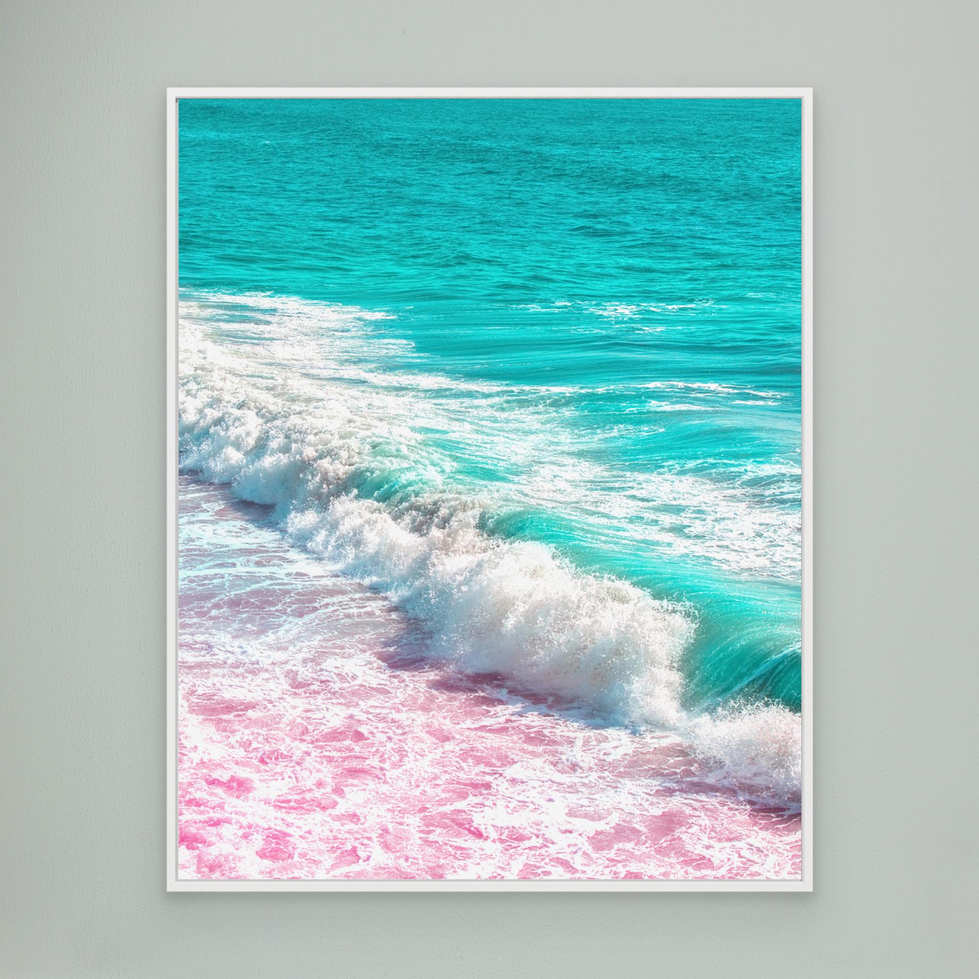 Stunning Pink and Blue Waves Crashing Canvas Print by Tom Windeknecht - Perfect for Beach House Decor & Coastal Living Room Wall Art