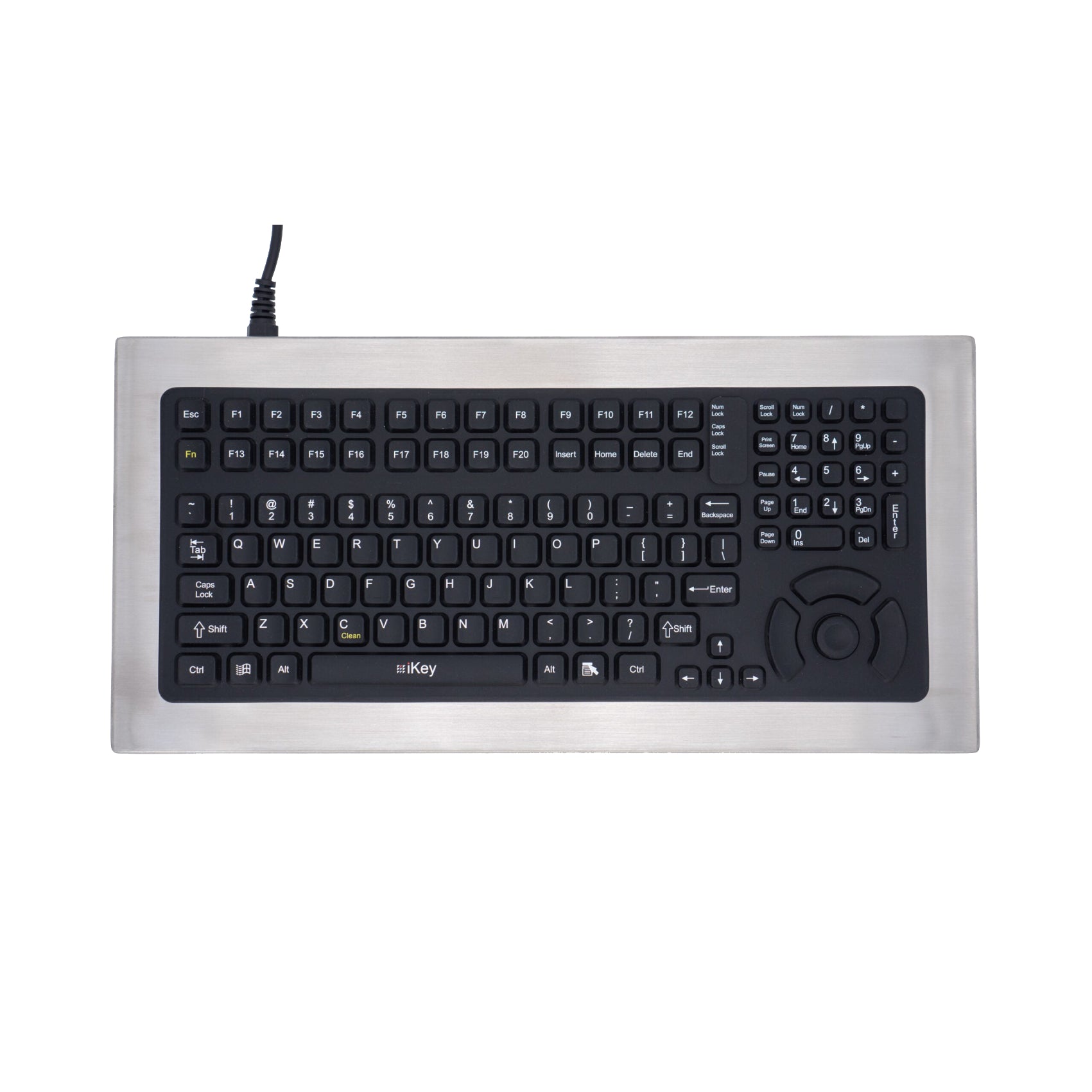 iKey Stainless Steel Keyboard with Force Sensing Resistor - Durable & Responsive for Industrial, Medical & Harsh Environments