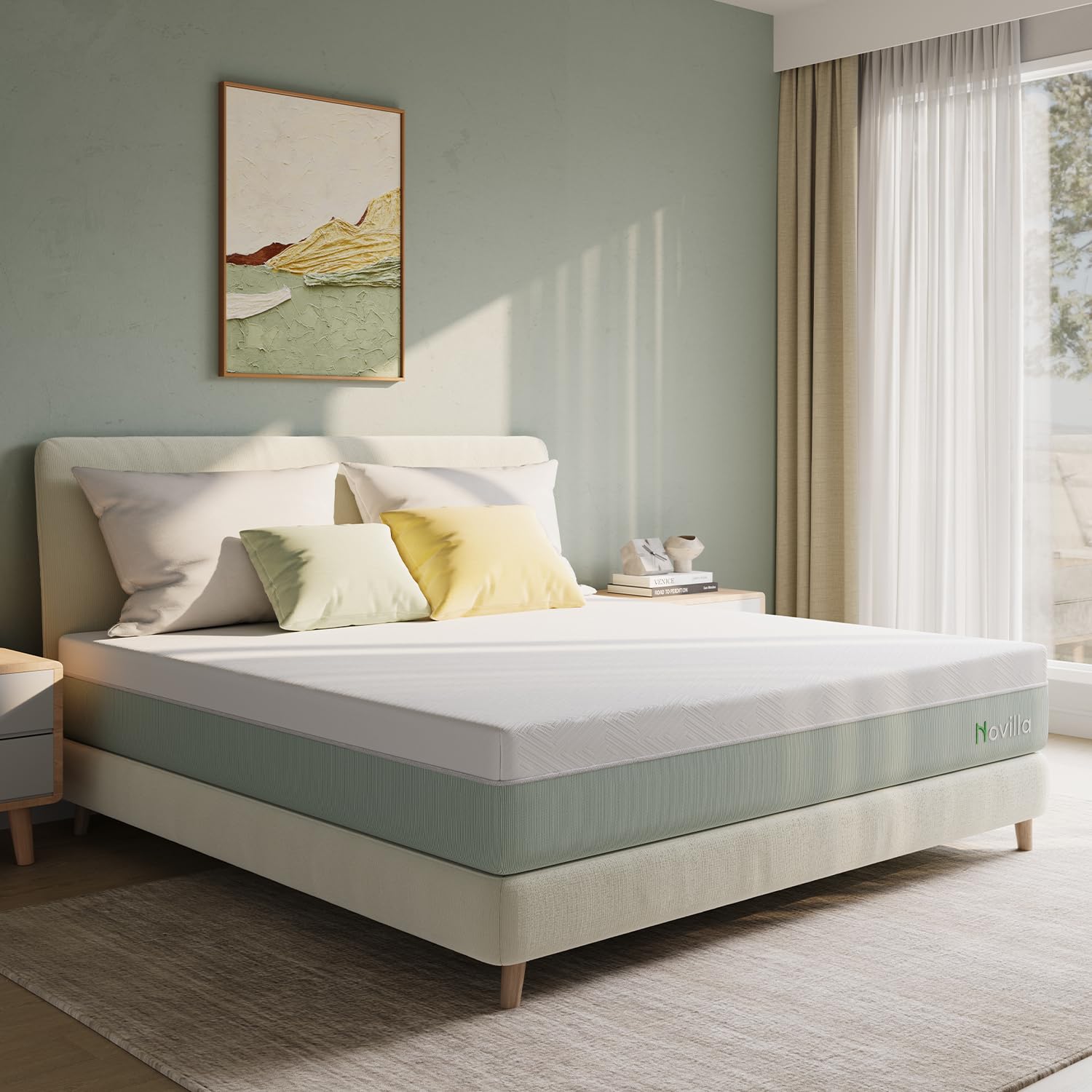 Novilla 10 Inch Twin Size Gel Memory Foam Mattress - Medium Firm Support & Pressure Relief, CertiPUR-US Certified, Bed in a Box for Back Pain Relief | Perfect for Guest Rooms, Kids' Beds & Small Spaces