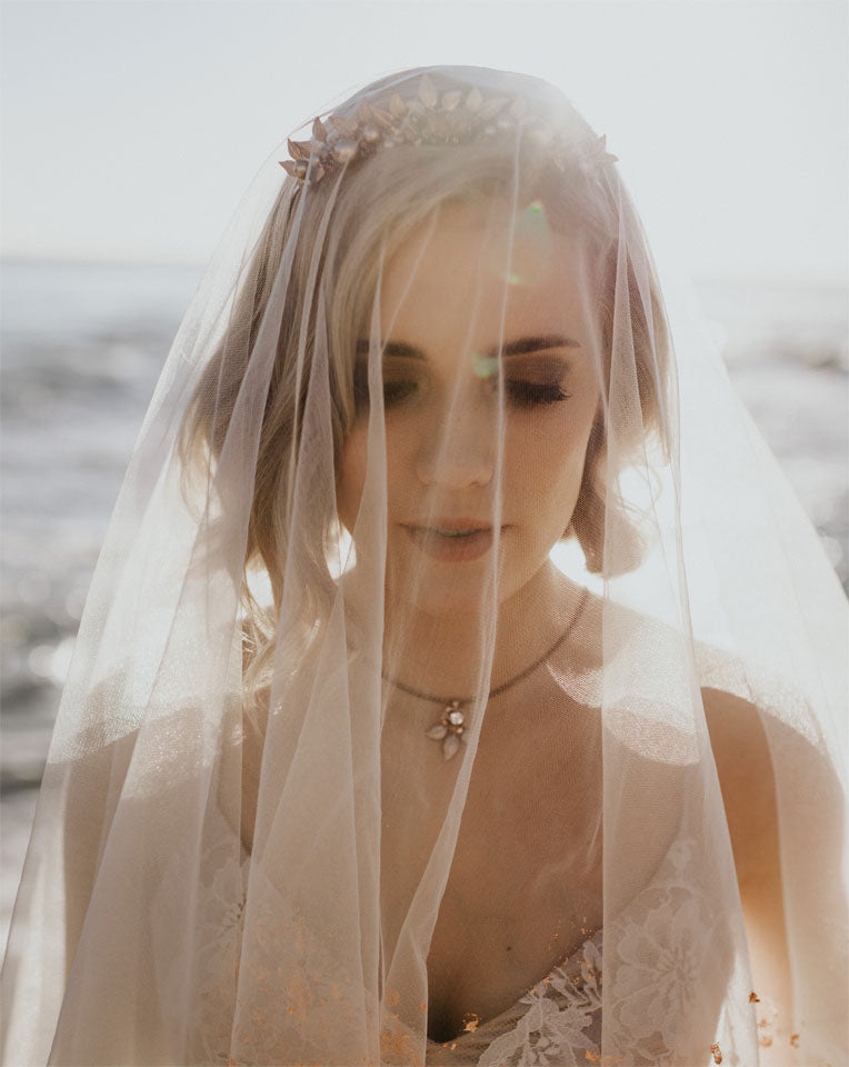 Elegant Rose Gold Leaf Bridal Headpiece - 'Amara' Wedding Crown by Kezani | Perfect for Brides, Race Day Events & Special Occasions