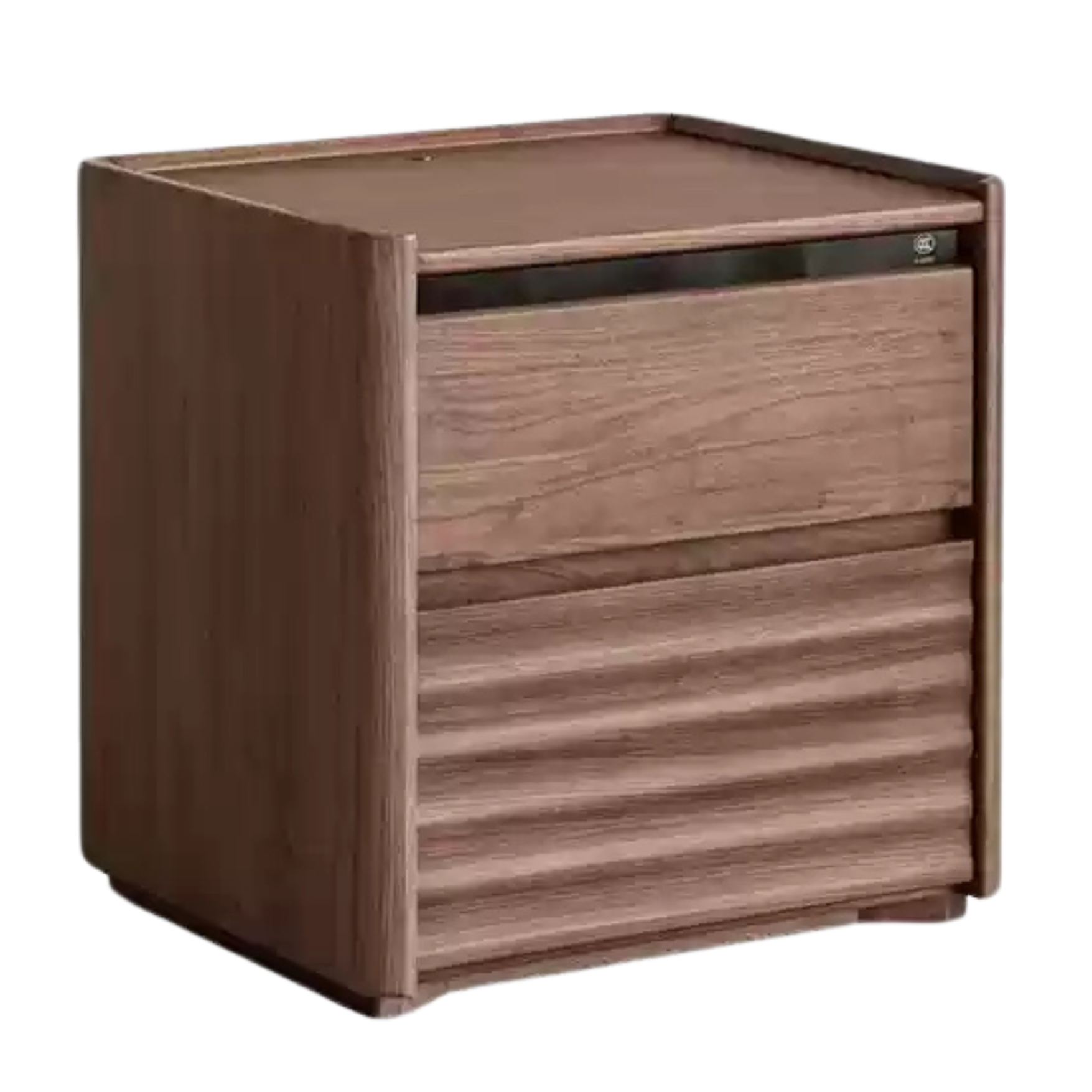 Black Walnut Solid Wood Nightstand - Minimalist Bedside Table for Bedroom, Living Room & Office | Durable & Stylish Storage Solution