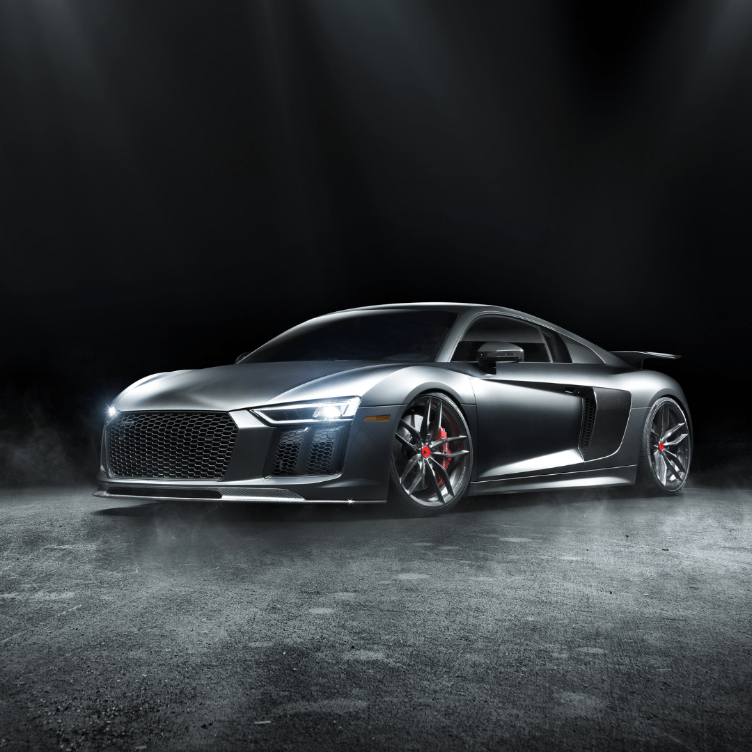 Audi R8 Carbon Fiber Front Spoiler V Style™️ - High Performance Car Body Kit for Racing & Street Use - Perfect for Track Days & Show Car Upgrades
