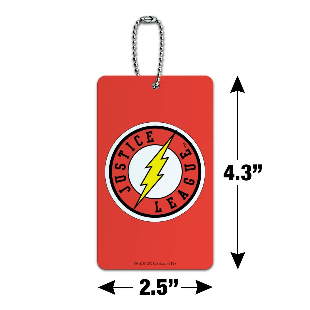 Justice League The Flash Logo Luggage Tag - Superhero Suitcase ID Tag for Carry-On Bags - Perfect for Travel, Cosplay & DC Comics Fans