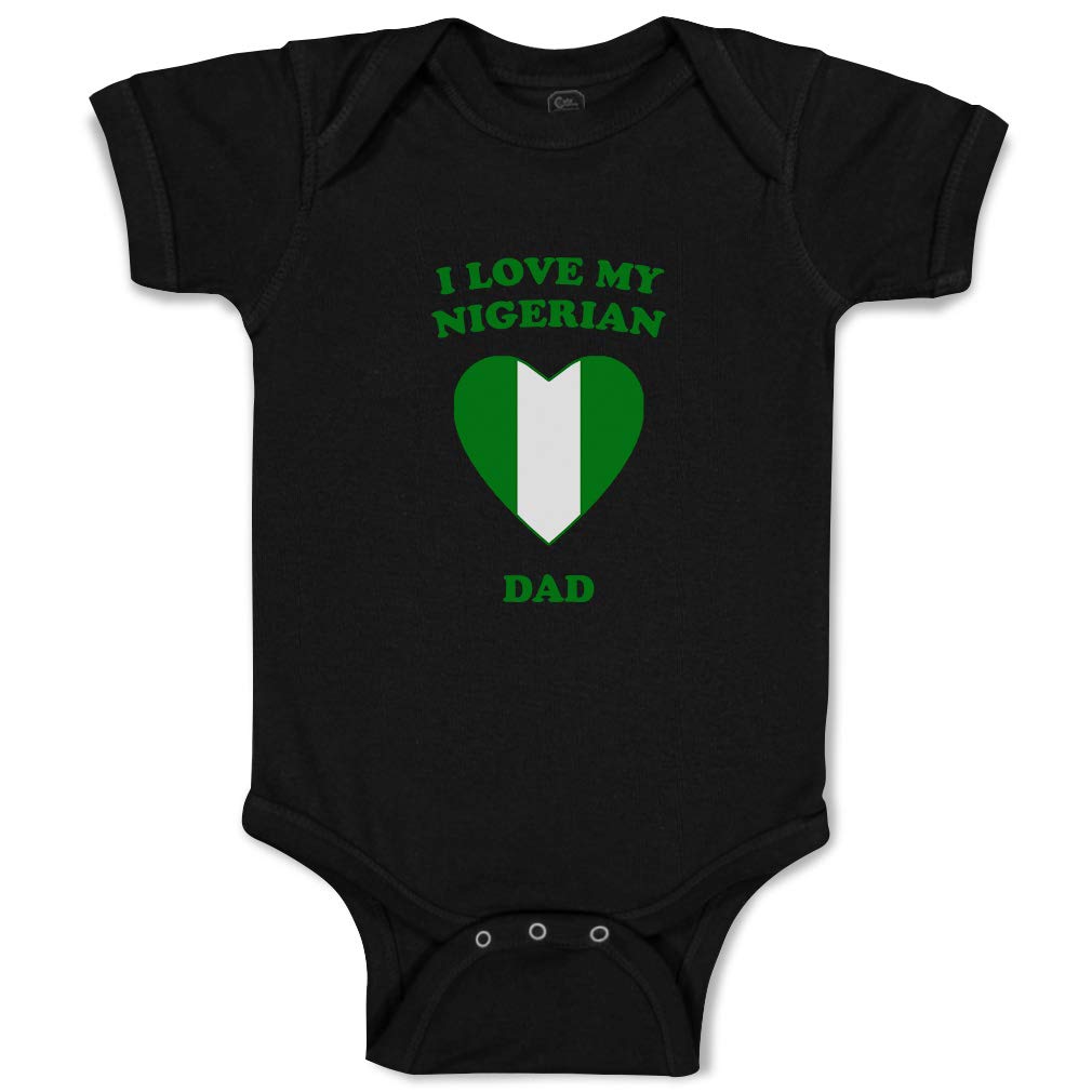 Funny Nigerian Dad Baby Bodysuit - Cotton I Love My Dad Outfit for Infants