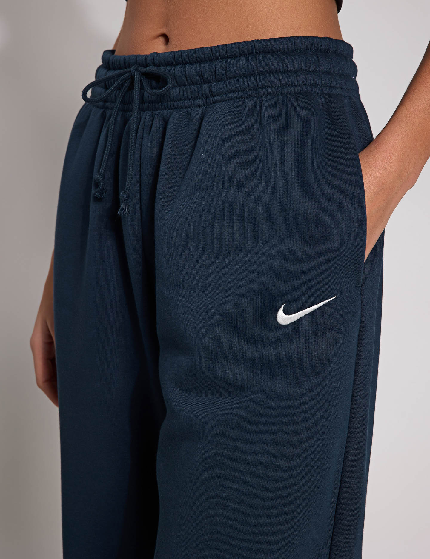 Phoenix Fleece Oversized Sweatpants for Women - Soft Athletic Joggers with Pockets, Comfortable Lounge Pants for Running, Yoga & Casual Wear (Armory Navy/Sail)