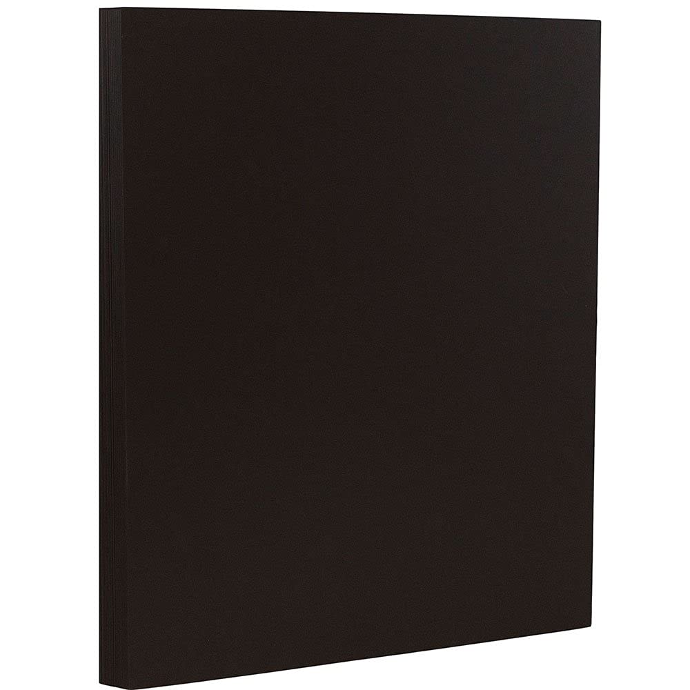 Premium JAM PAPER Matte 28lb Black Cardstock Paper - 8.5