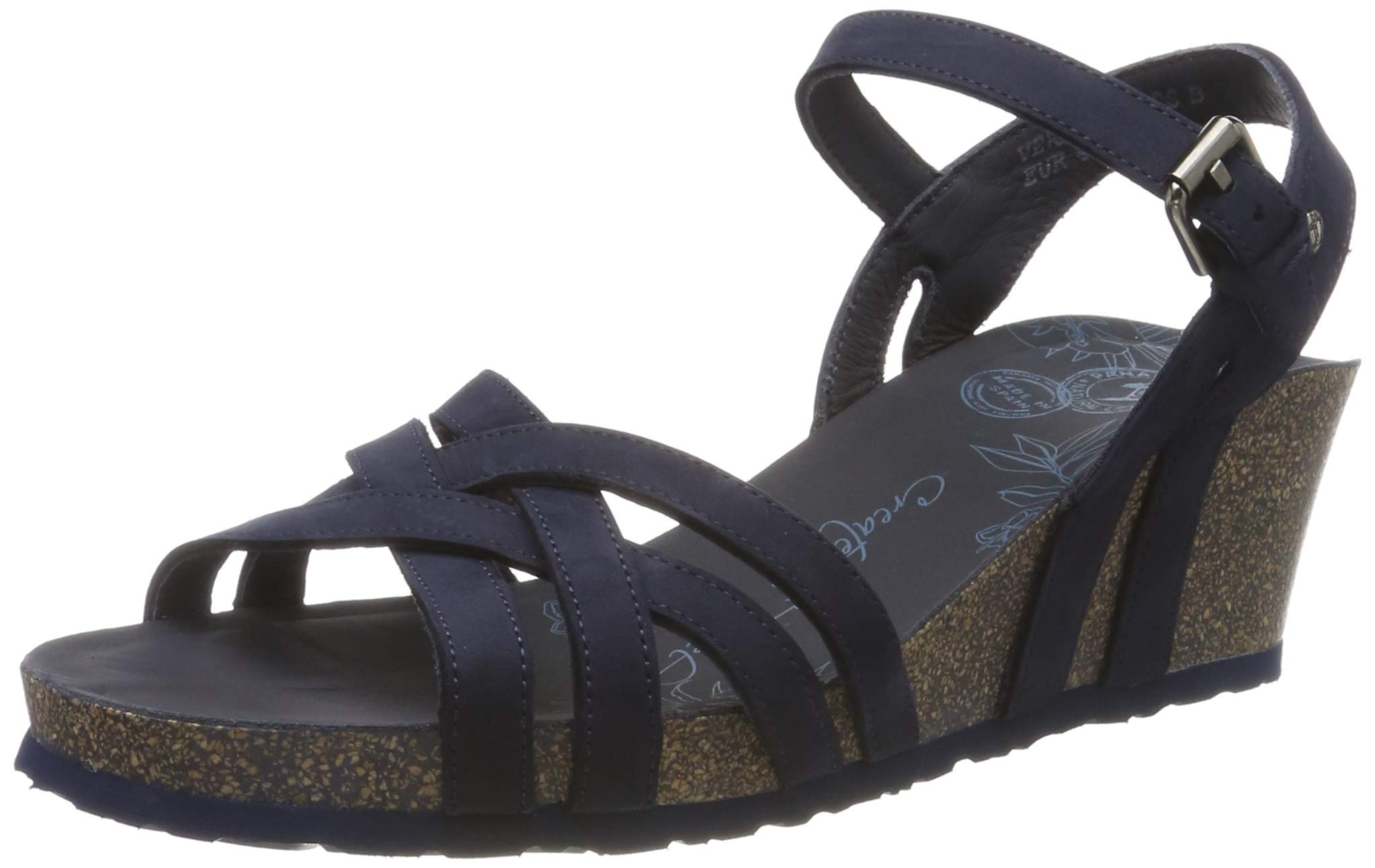 Panama Jack Women's Blue Ankle Strap Sandals for Summer Walking
