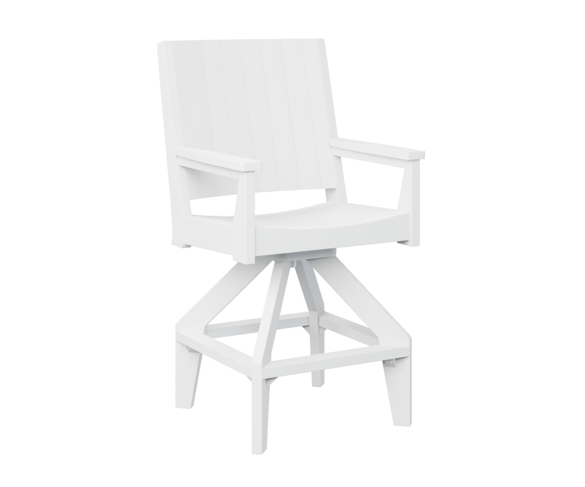 Berlin Gardens Mayhew Chat Swivel Bar Chair - Adjustable Height Counter Stool for Kitchen Island, Breakfast Nook & Home Bar - Comfortable Modern Swivel Seat with Back Support