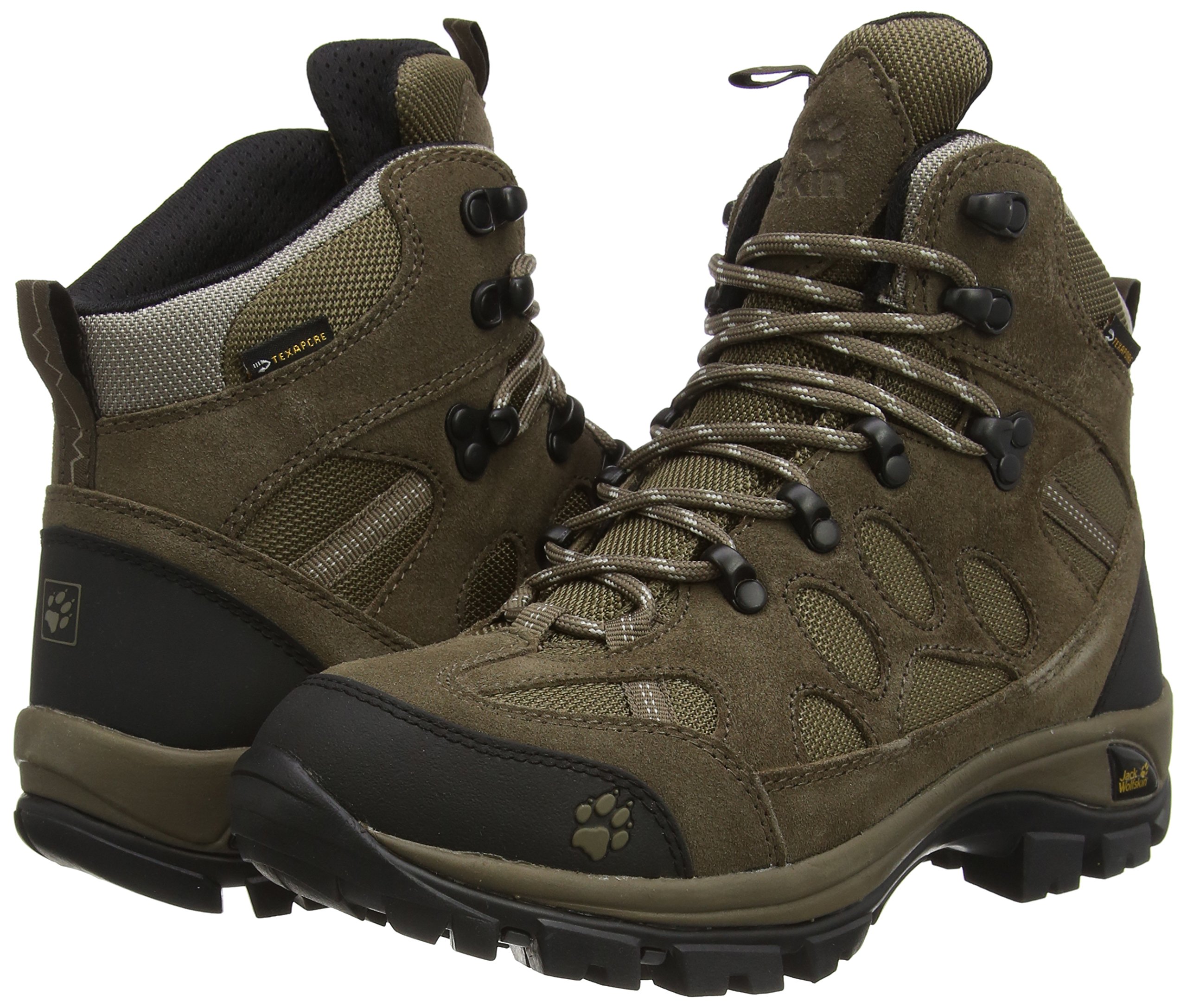 Jack Wolfskin Women's High Rise Hiking Shoes - Waterproof Lightweight Trail Running Shoes for Outdoor Adventures, Trekking & Mountain Climbing